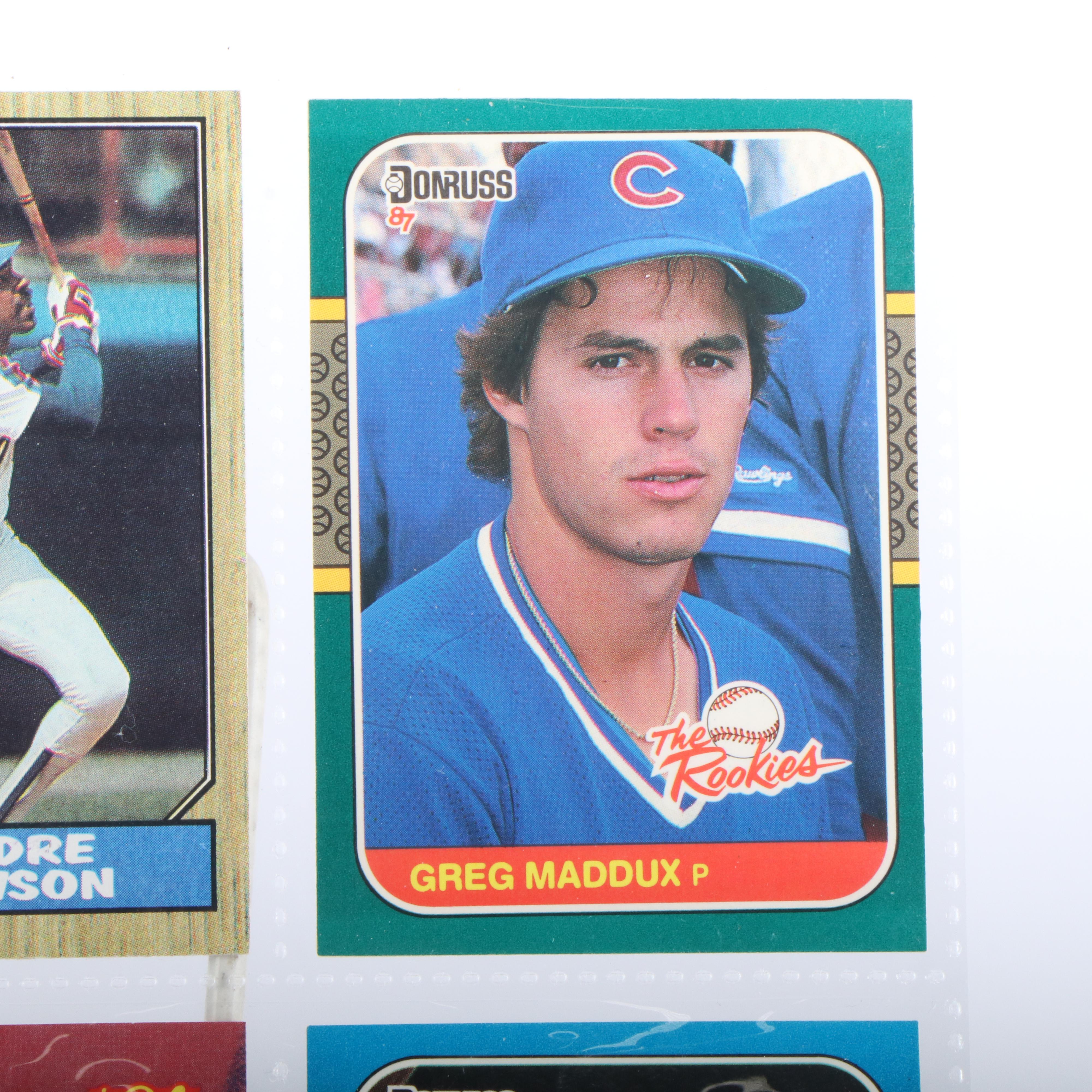 Donruss with Other Baseball Cards Featuring Greg Maddux and Mike Mussina Rookies