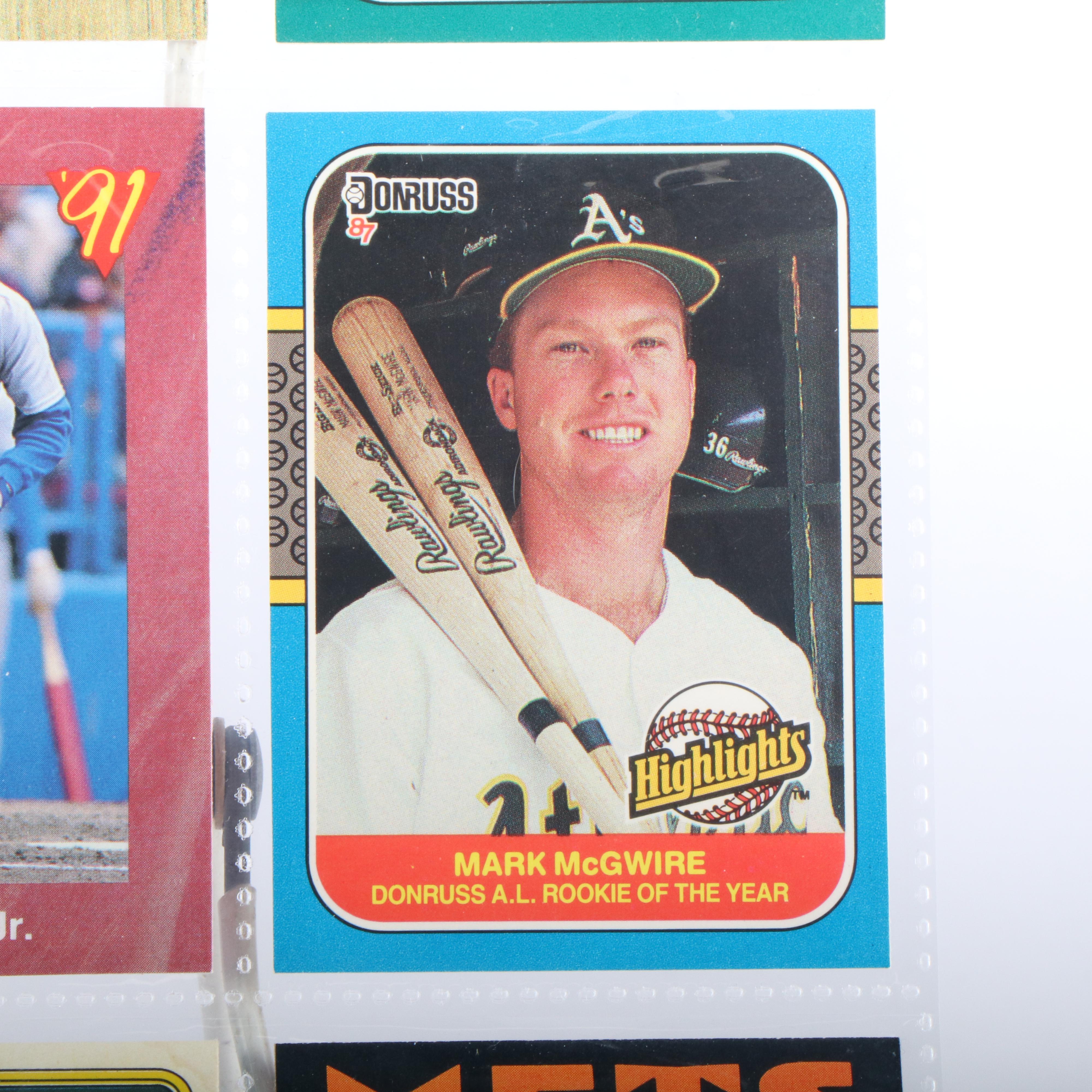 Donruss with Other Baseball Cards Featuring Greg Maddux and Mike Mussina Rookies
