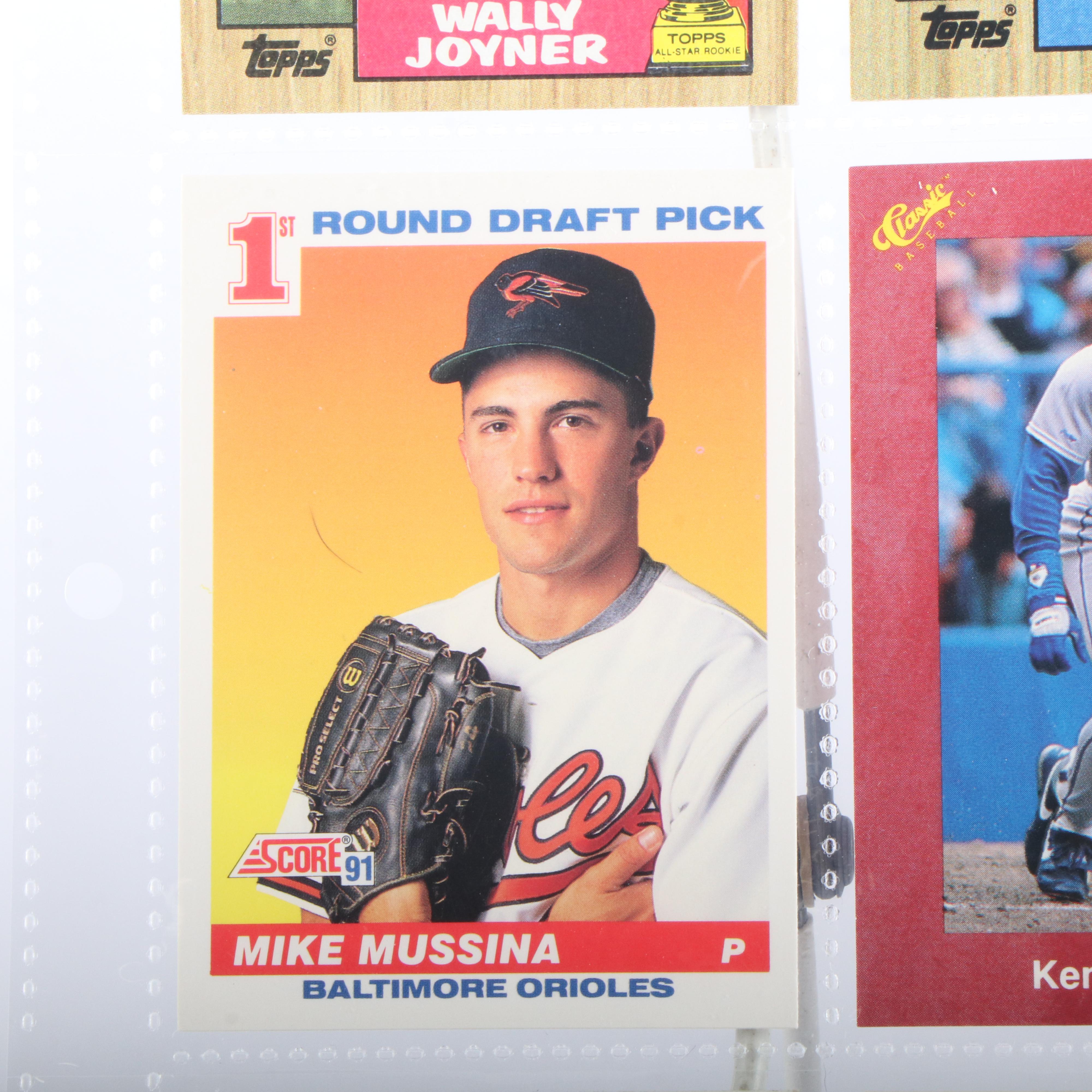 Donruss with Other Baseball Cards Featuring Greg Maddux and Mike Mussina Rookies