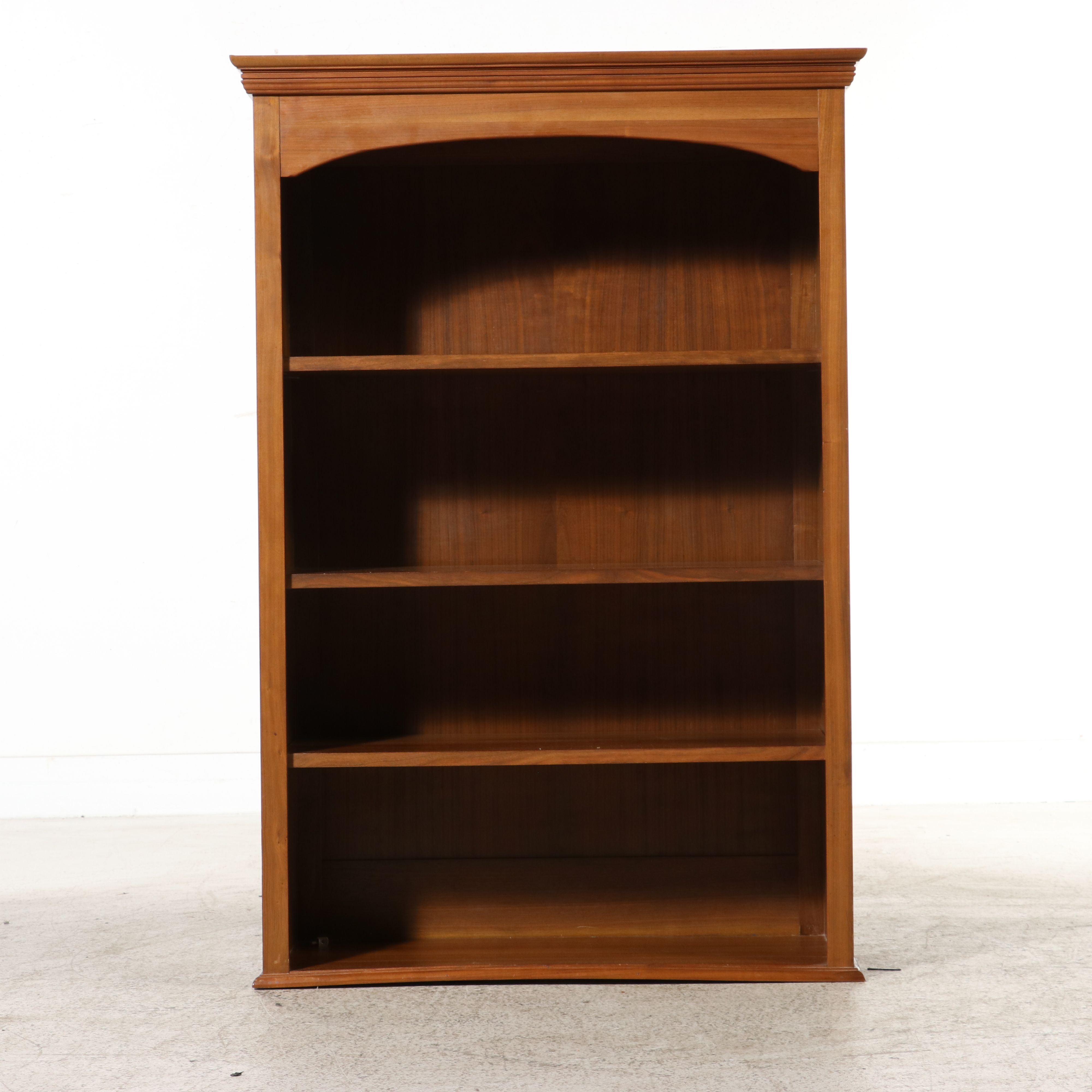 Colonial Revival Two-Piece Pine Bookcase Hutch, Mid to Late 20th Century