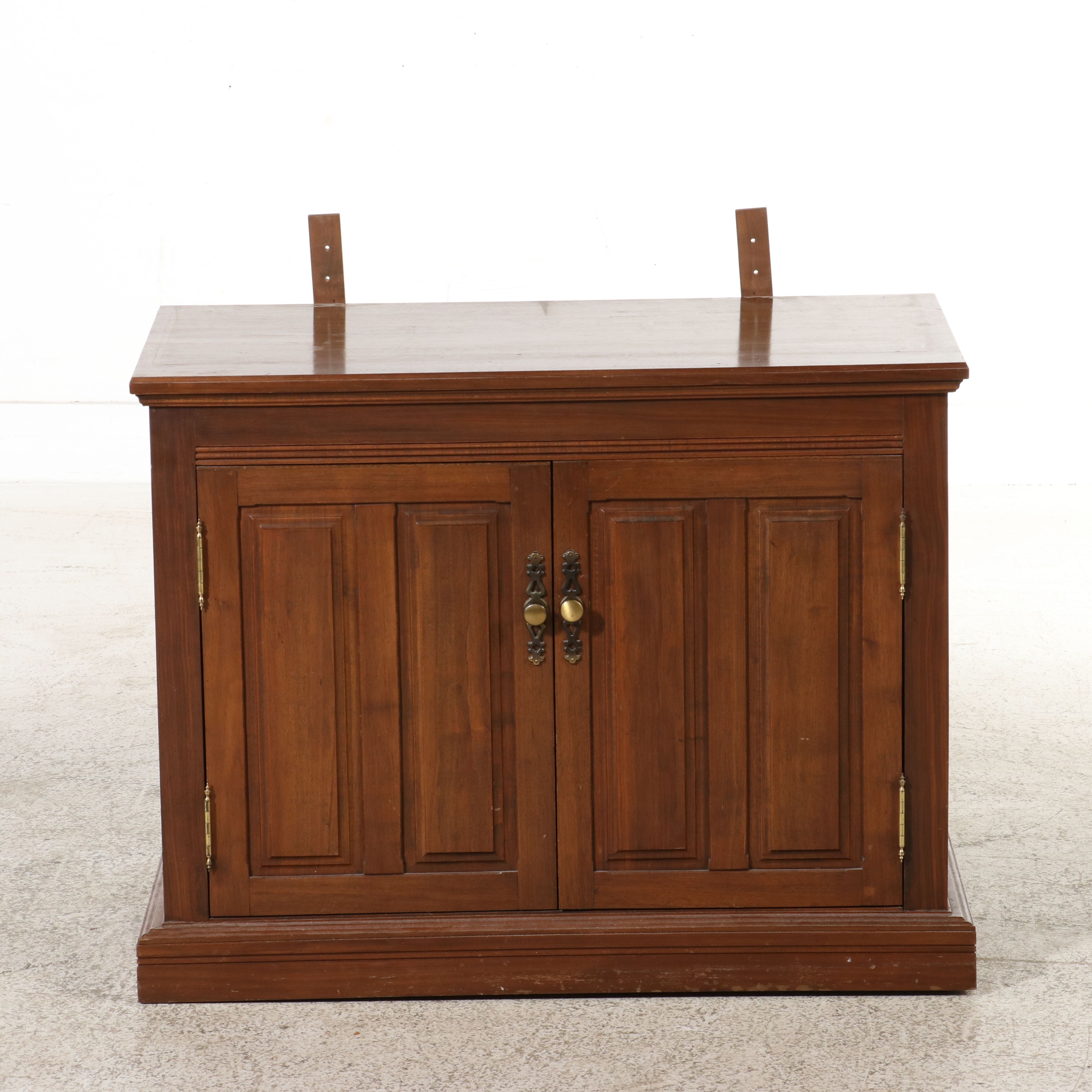 Colonial Revival Two-Piece Pine Bookcase Hutch, Mid to Late 20th Century