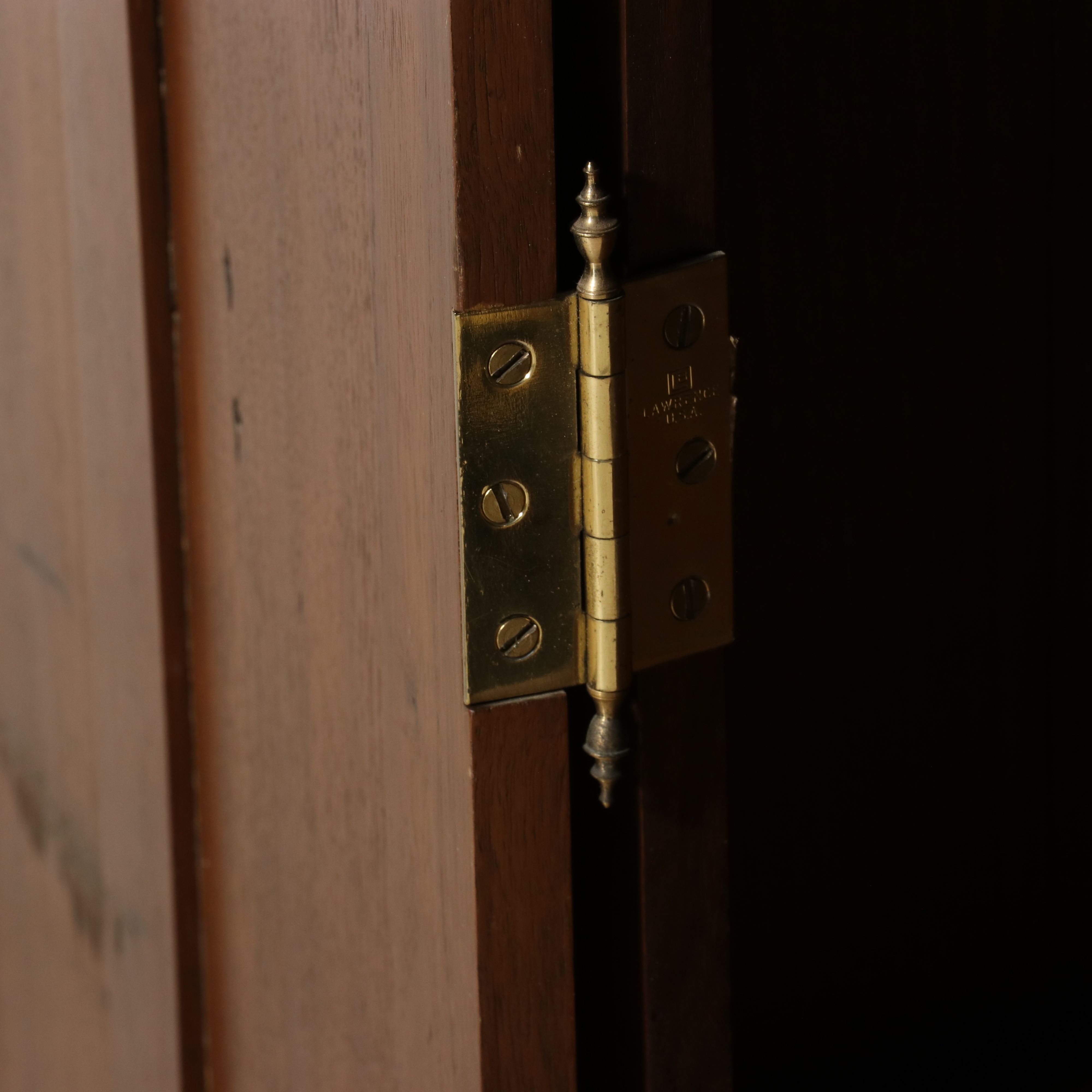 Colonial Revival Two-Piece Pine Bookcase Hutch, Mid to Late 20th Century
