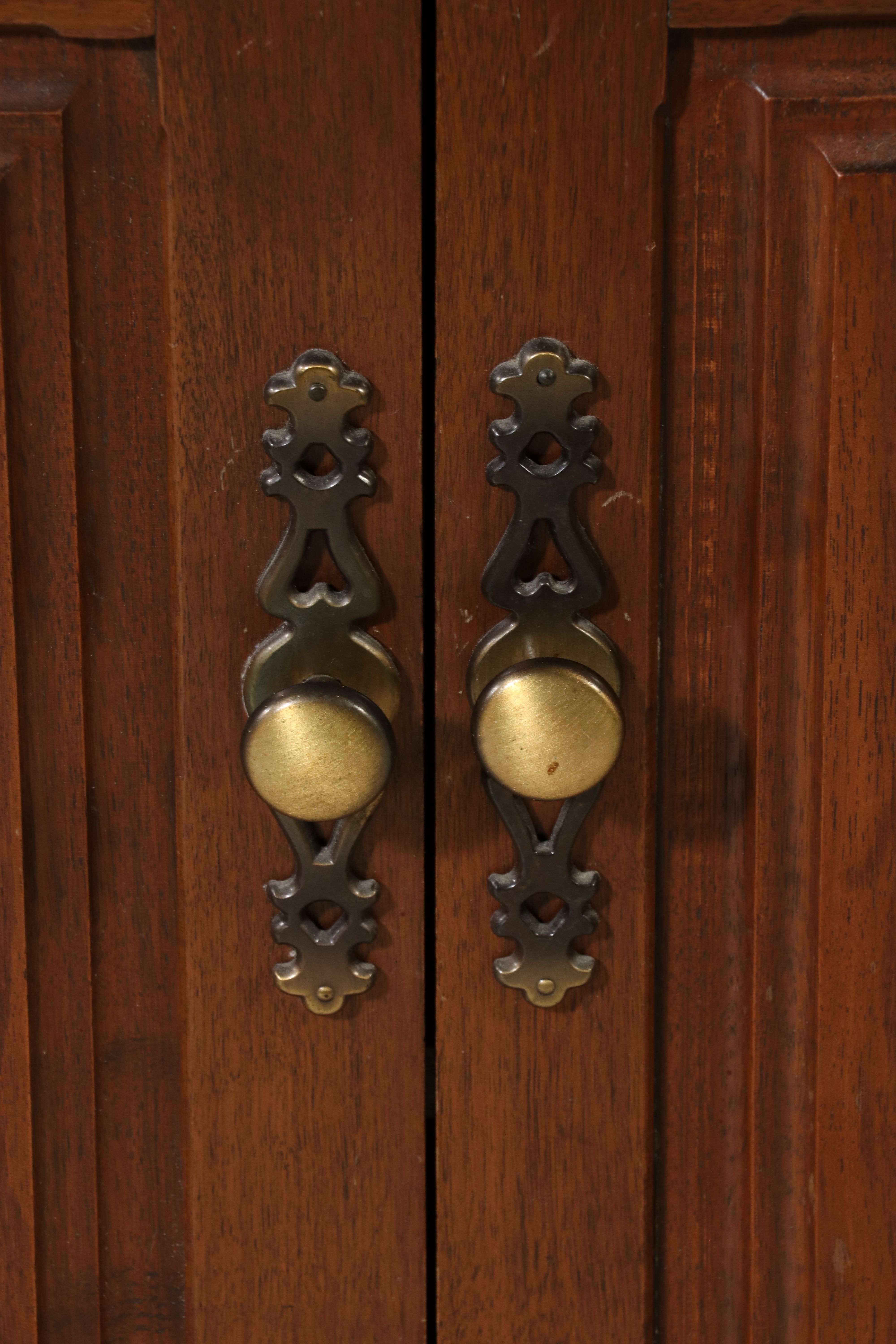 Colonial Revival Two-Piece Pine Bookcase Hutch, Mid to Late 20th Century