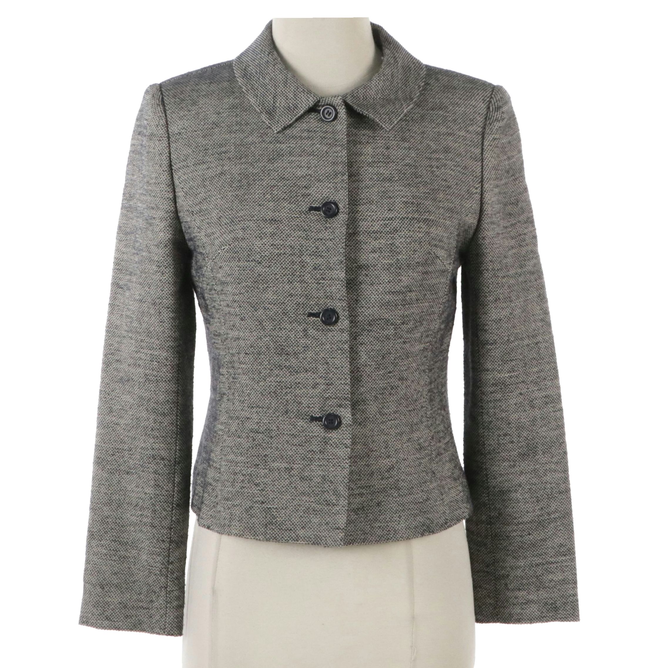 Balenciaga La Mode Wool Blend Button-Front Jacket
