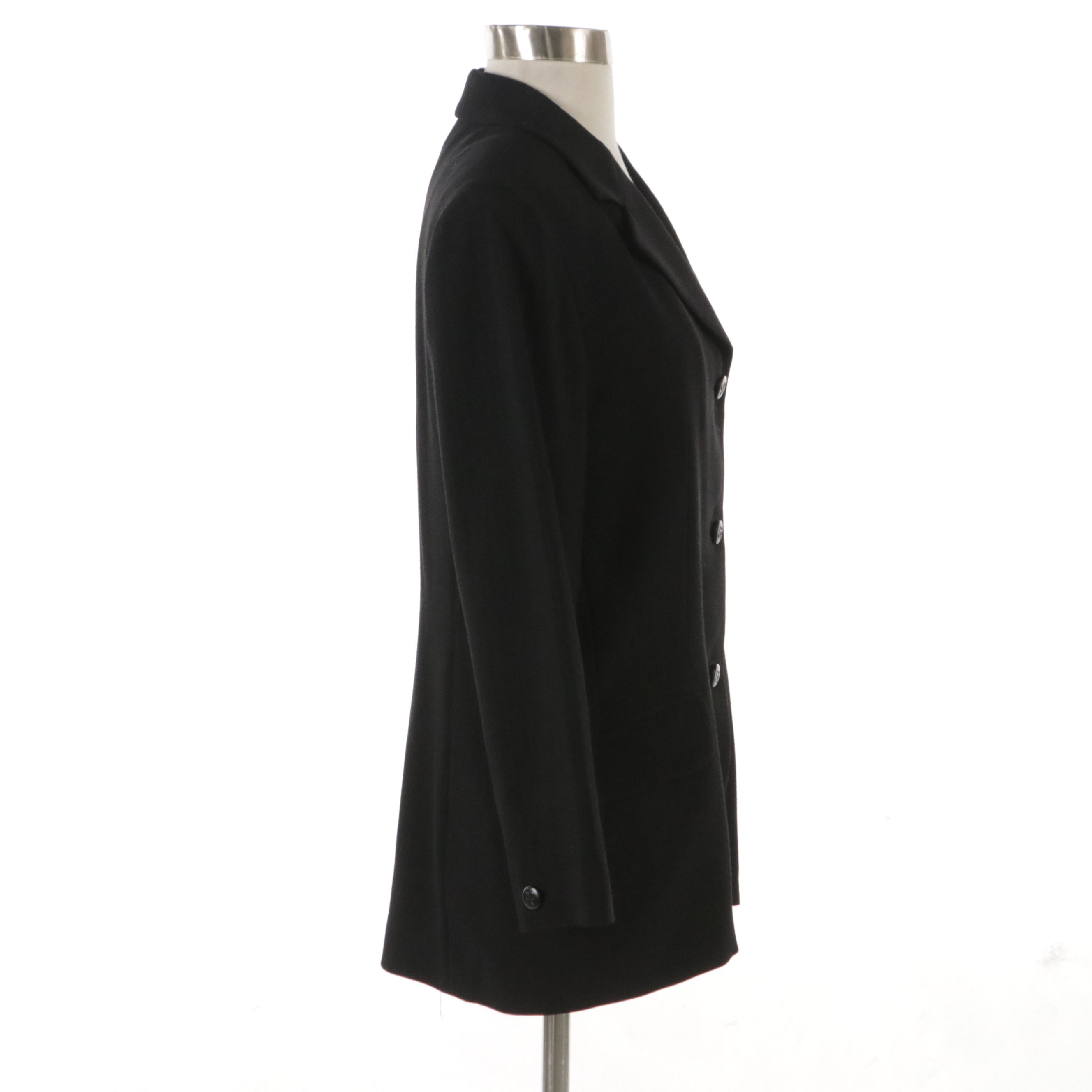 Christian Dior Sports Black Three-Button Blazer with Embroidered Logo