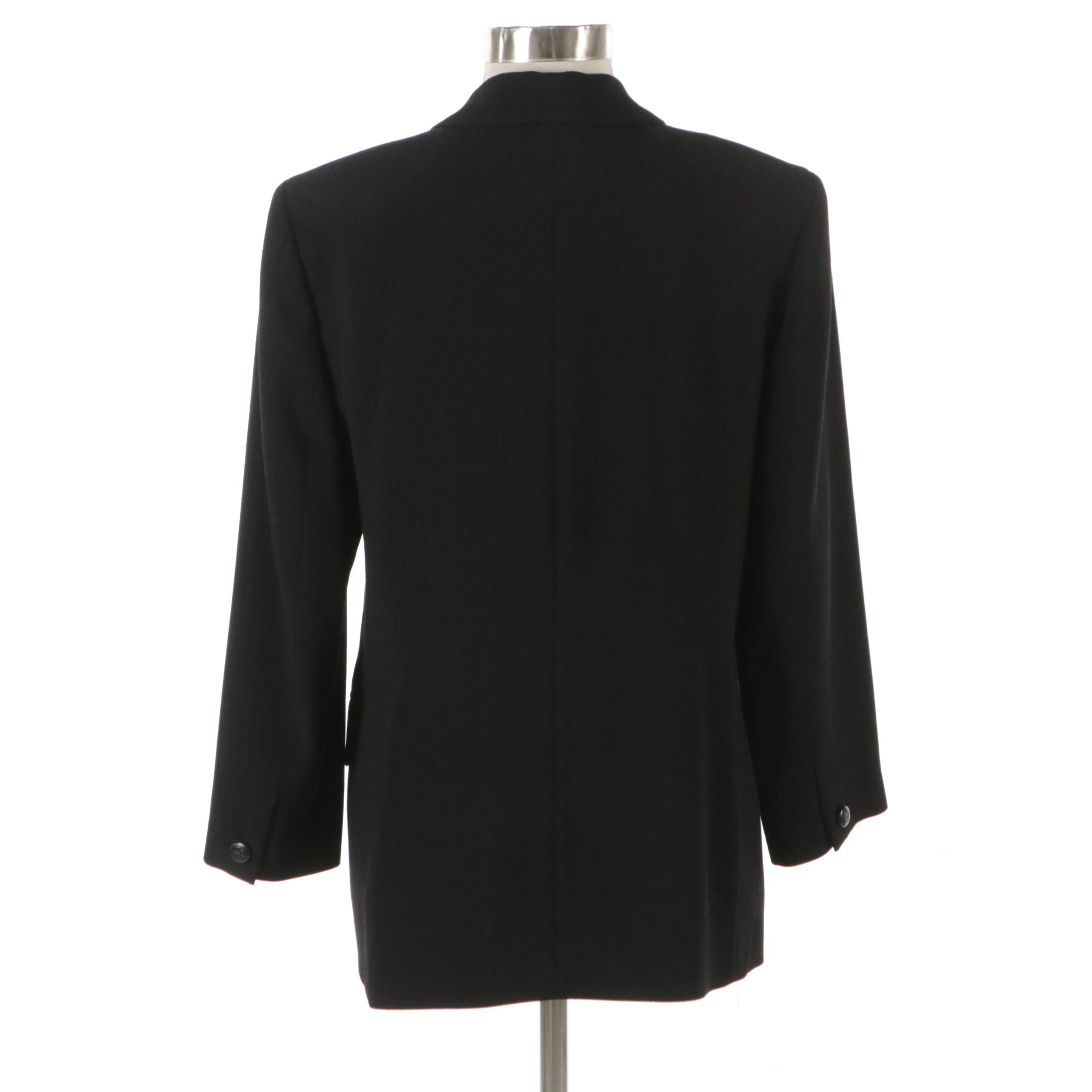 Christian Dior Sports Black Three-Button Blazer with Embroidered Logo