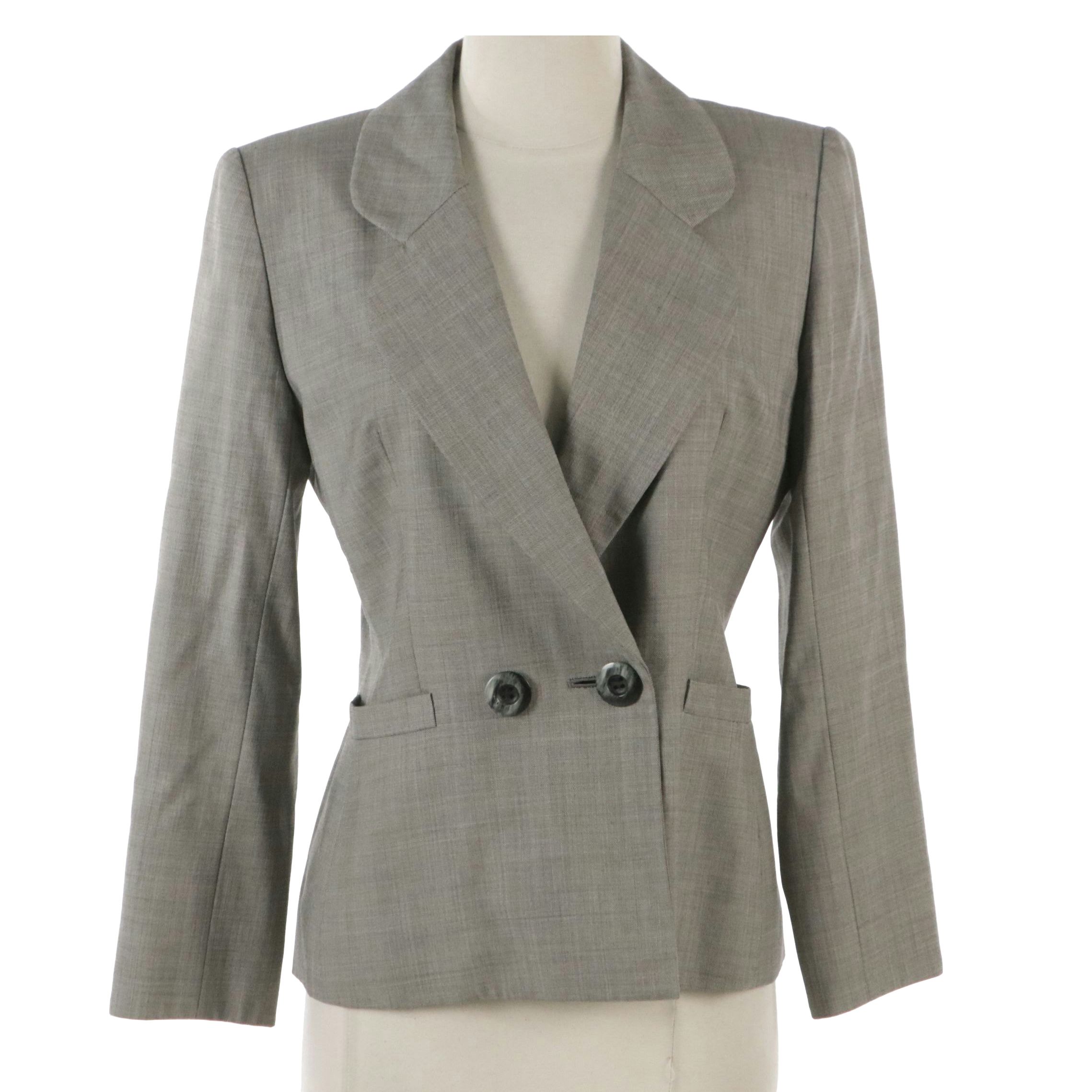 Christian Dior Double-Breasted Tapered Jacket in Wool