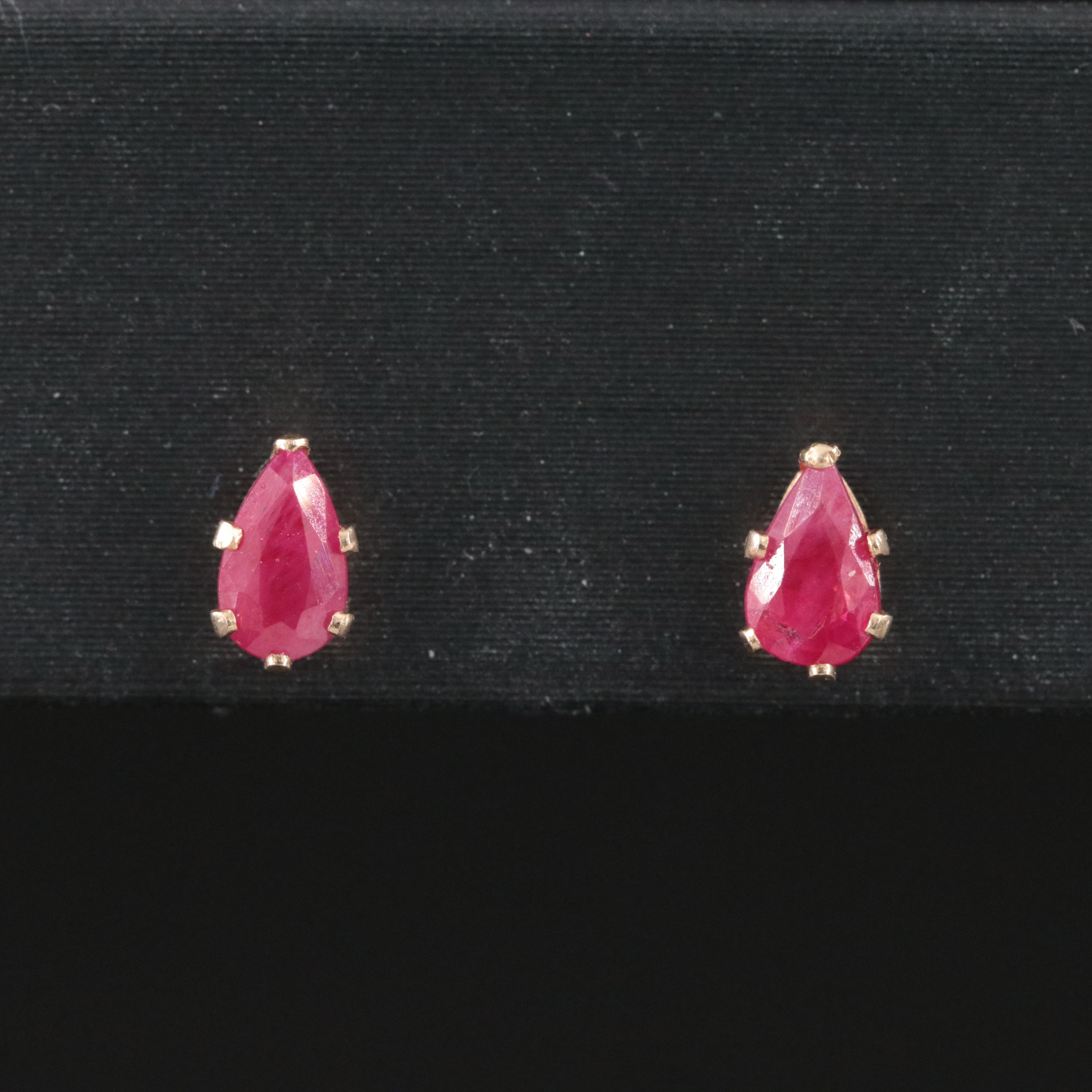 10K Ruby Stud Earrings