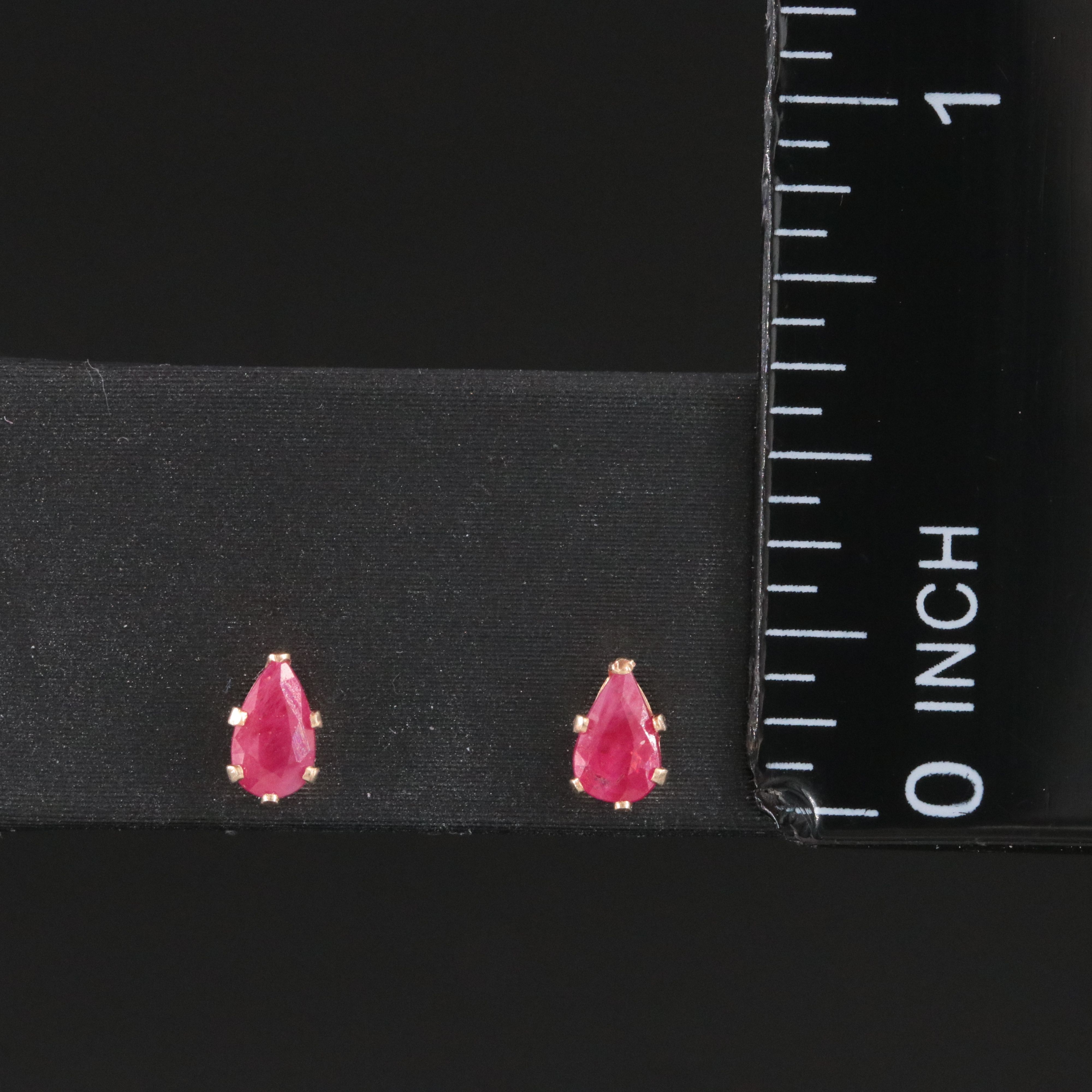 10K Ruby Stud Earrings