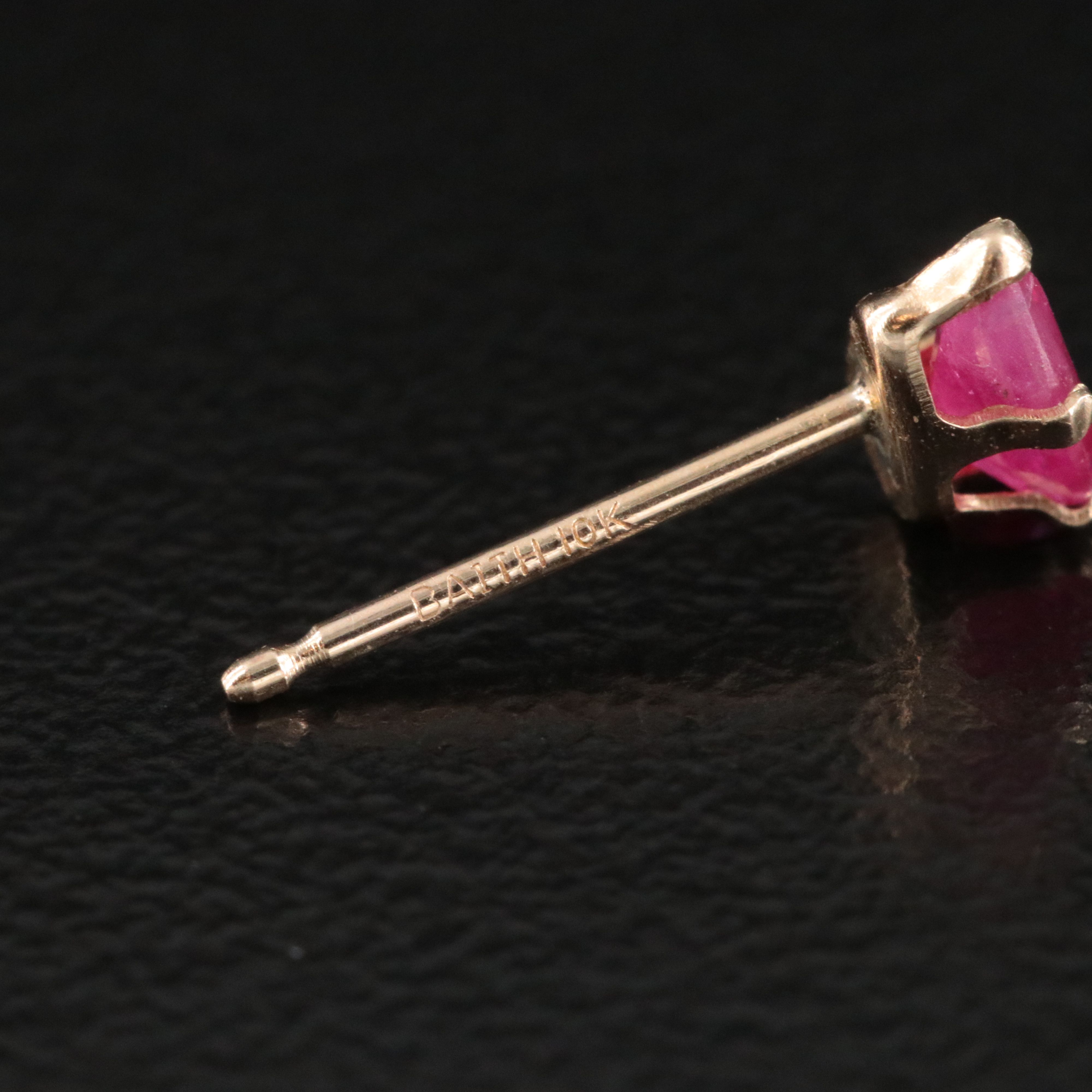 10K Ruby Stud Earrings