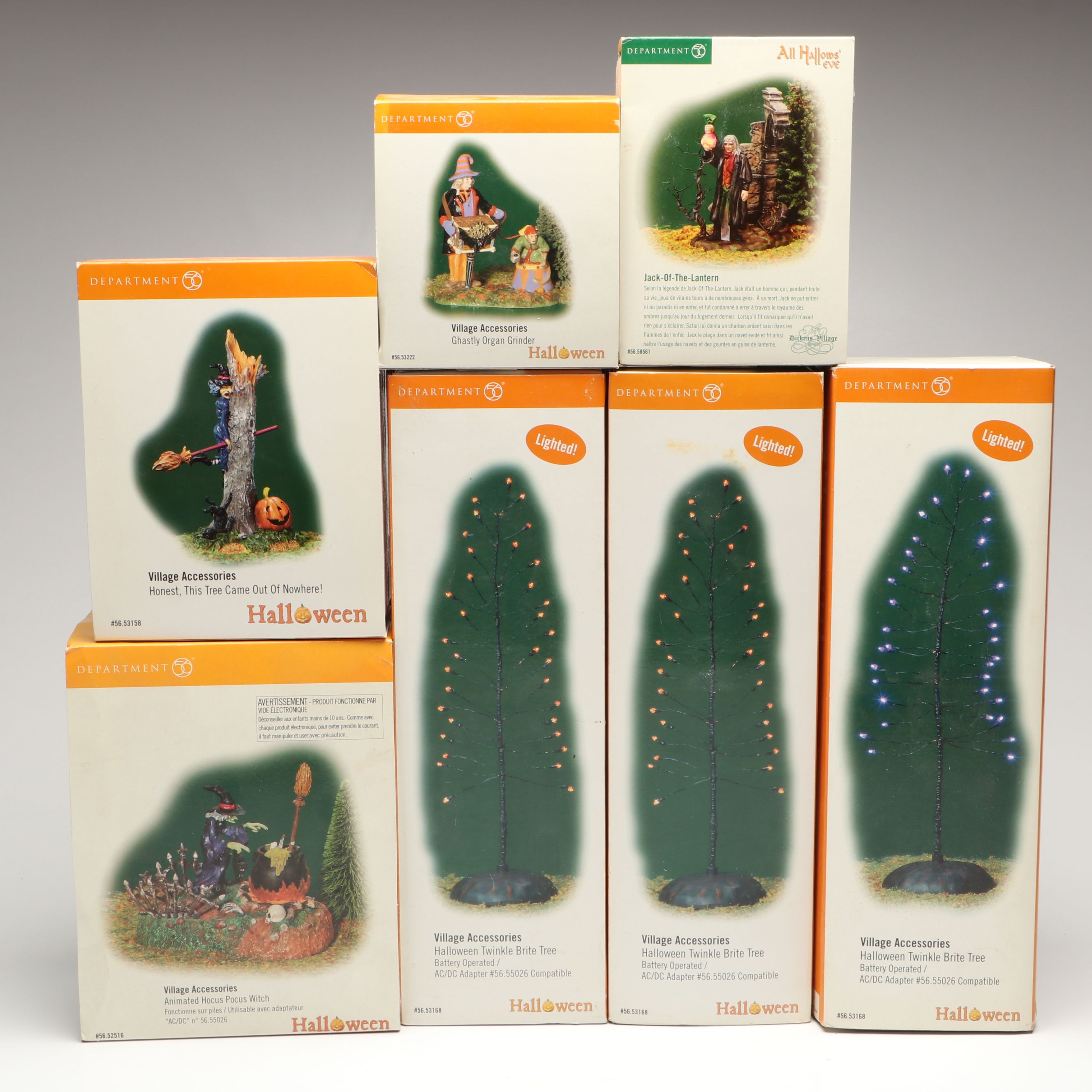 Department 56 Halloween Village Décor Featuring "Black Widow Dating Service"