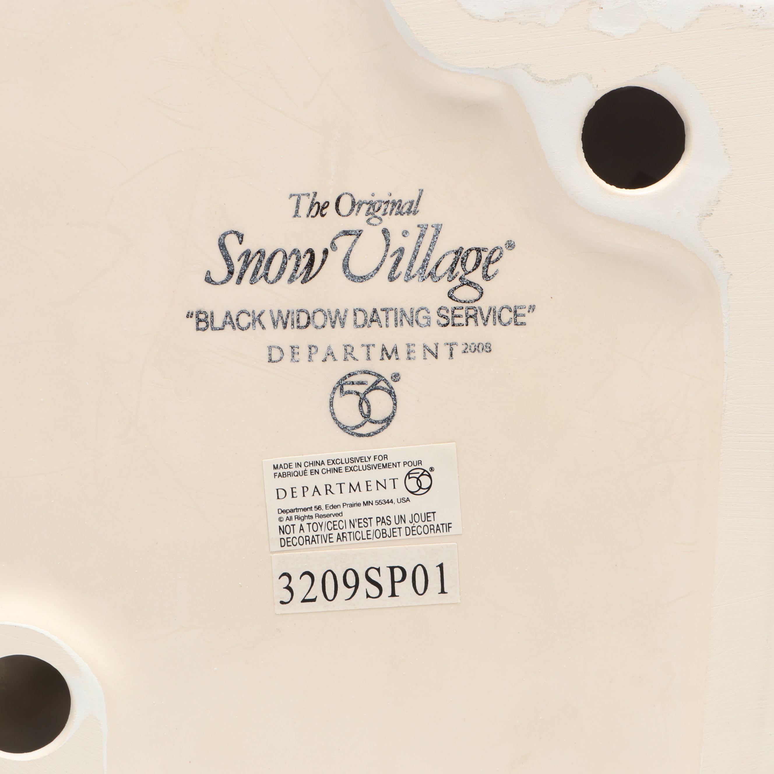 Department 56 Halloween Village Décor Featuring "Black Widow Dating Service"