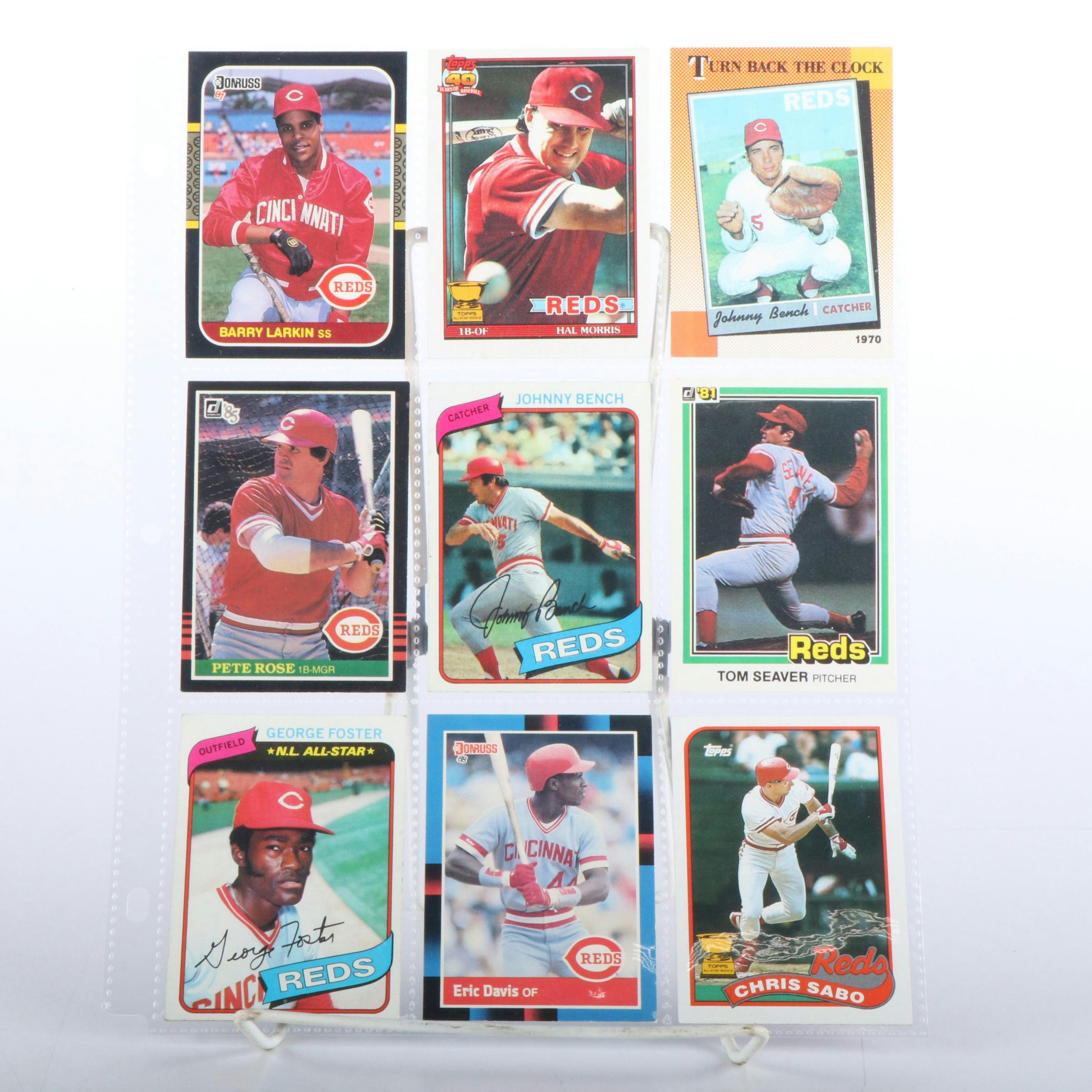 Cincinnati Reds Baseball Cards Featuring Barry Larkin Rookie & More, 1980s-1990s