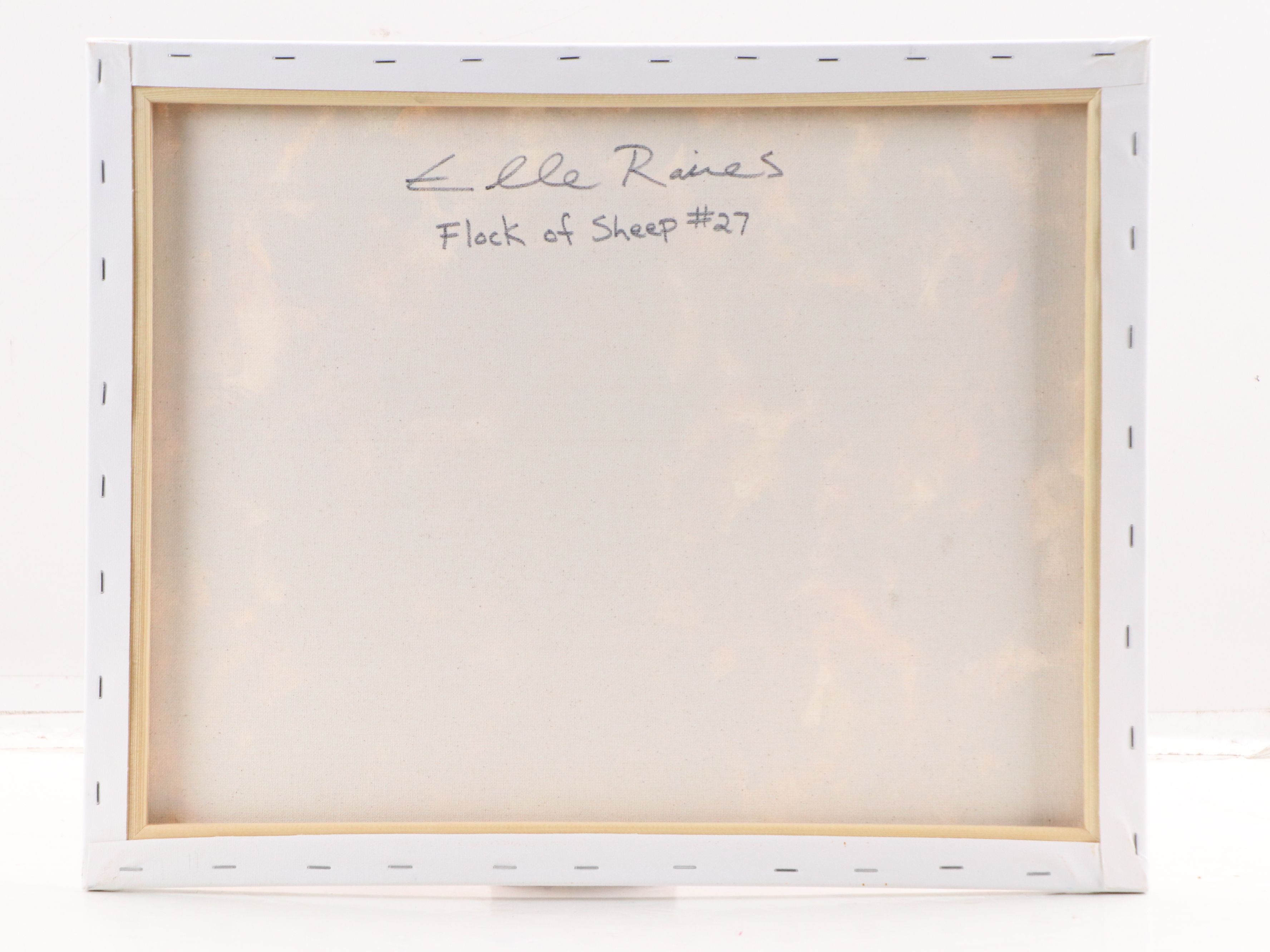 Elle Raines Acrylic Painting "Flock of Sheep #27," Circa 2026