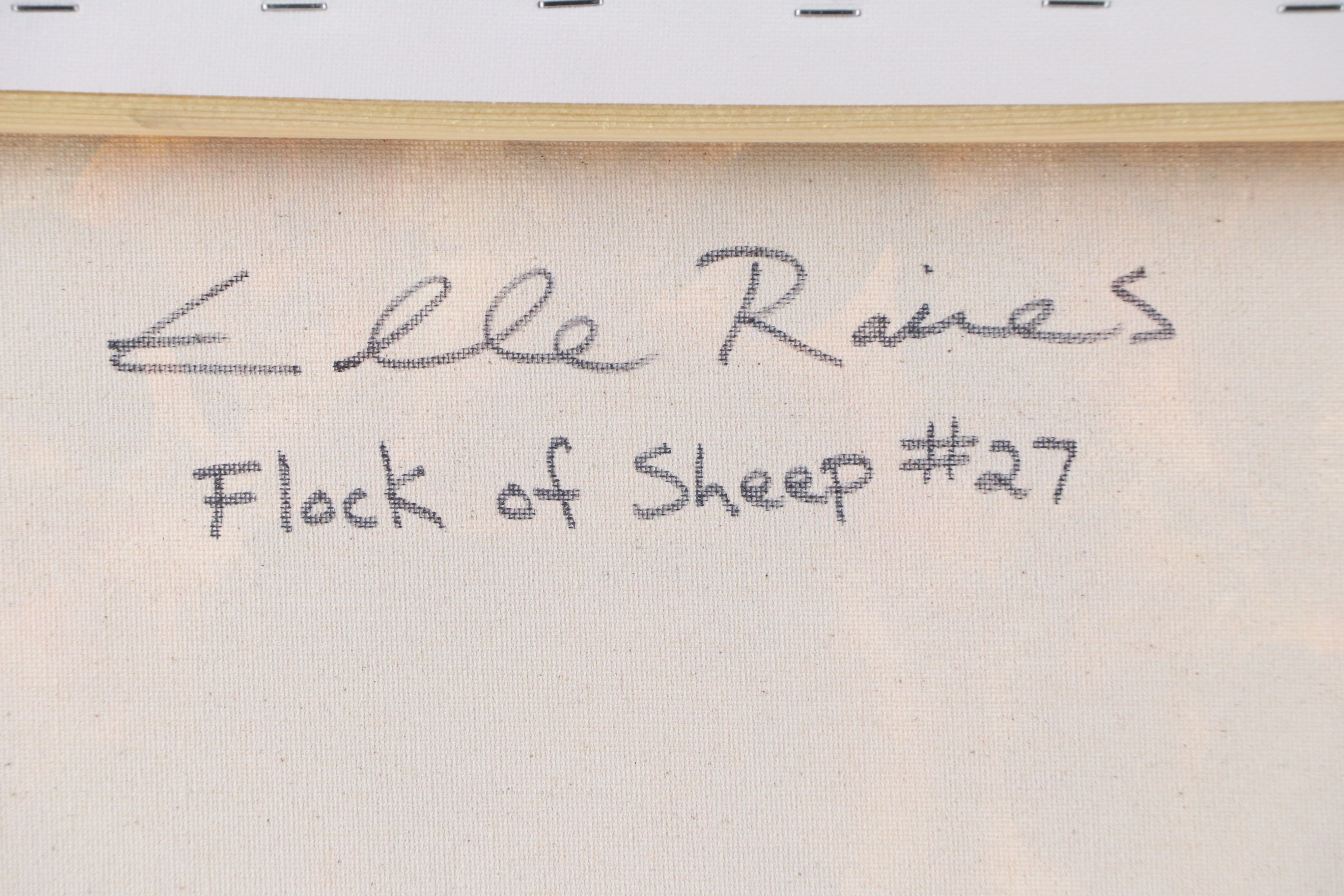 Elle Raines Acrylic Painting "Flock of Sheep #27," Circa 2026