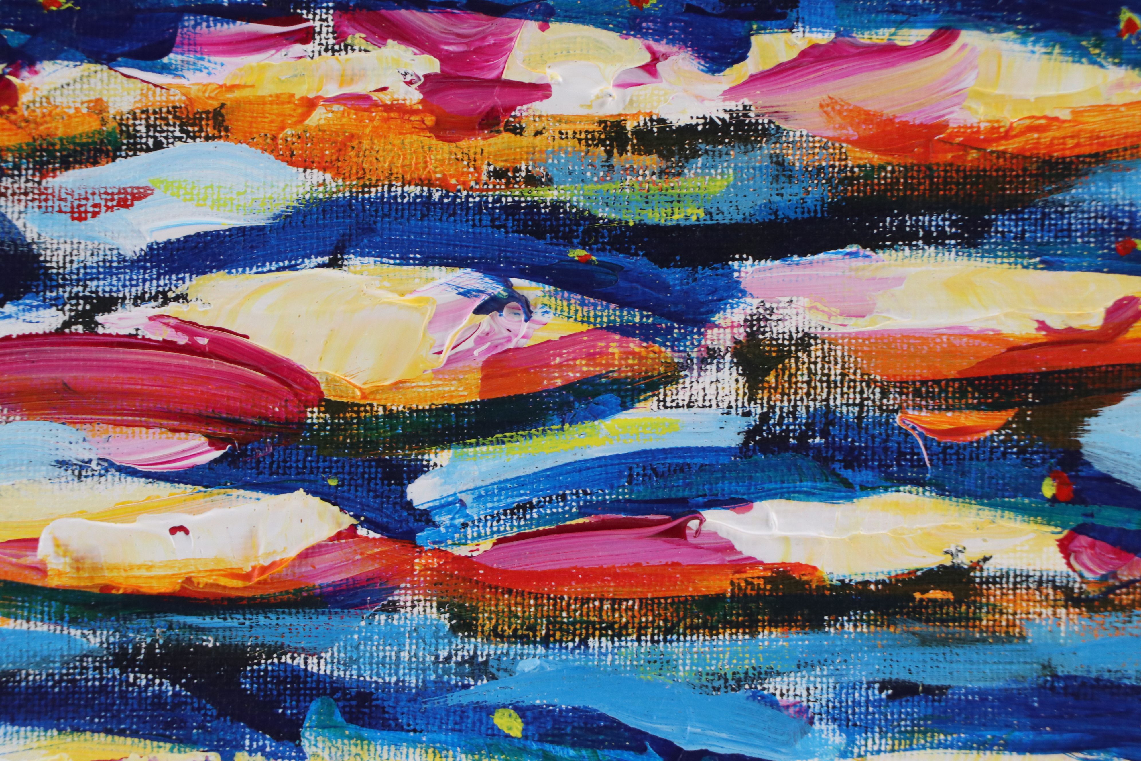 Elle Raines Acrylic Painting "School of Sardines #19," Circa 2026