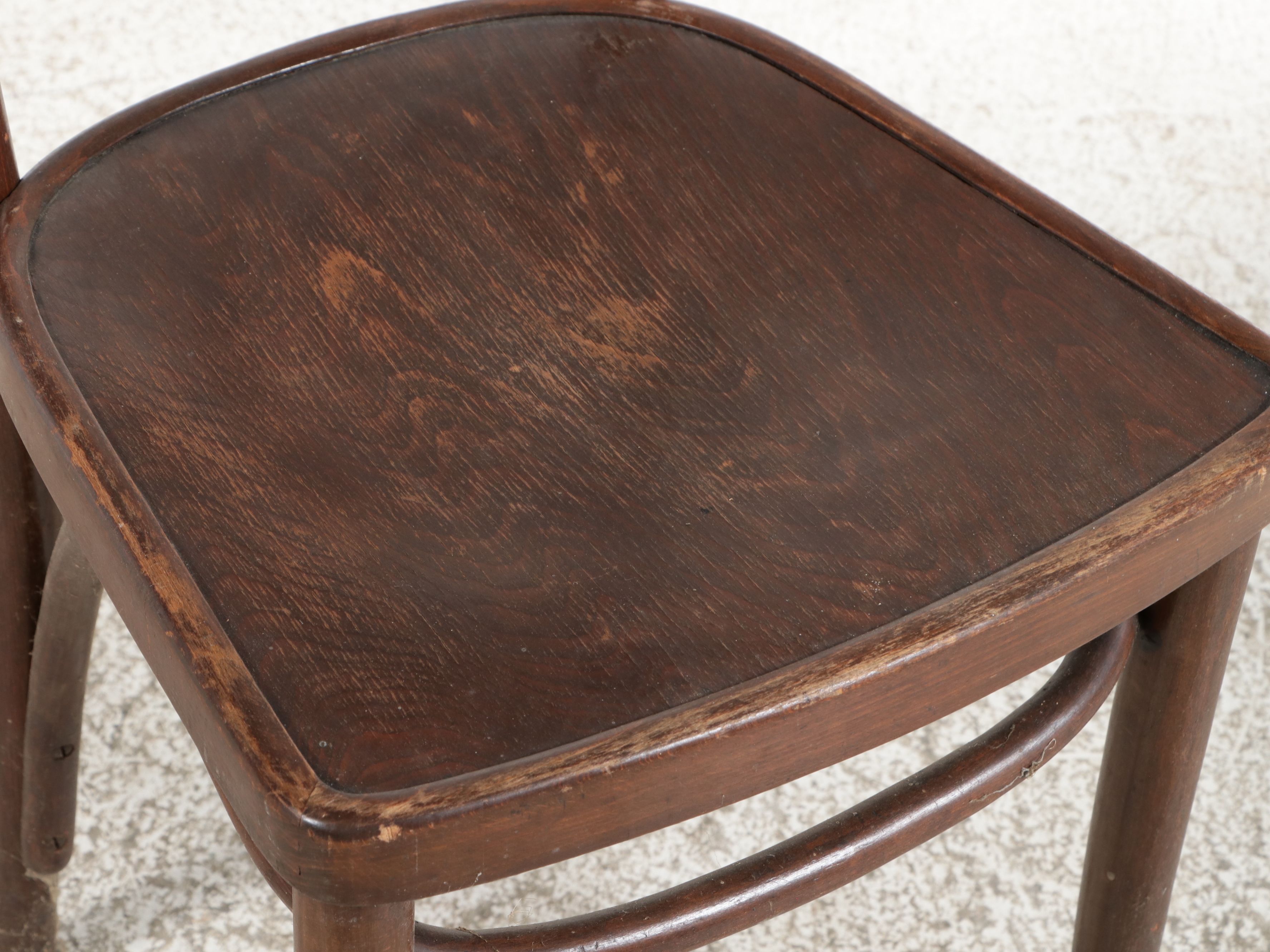 Set of Four Thonet Style Bentwood Side Chairs, Early 20th Century