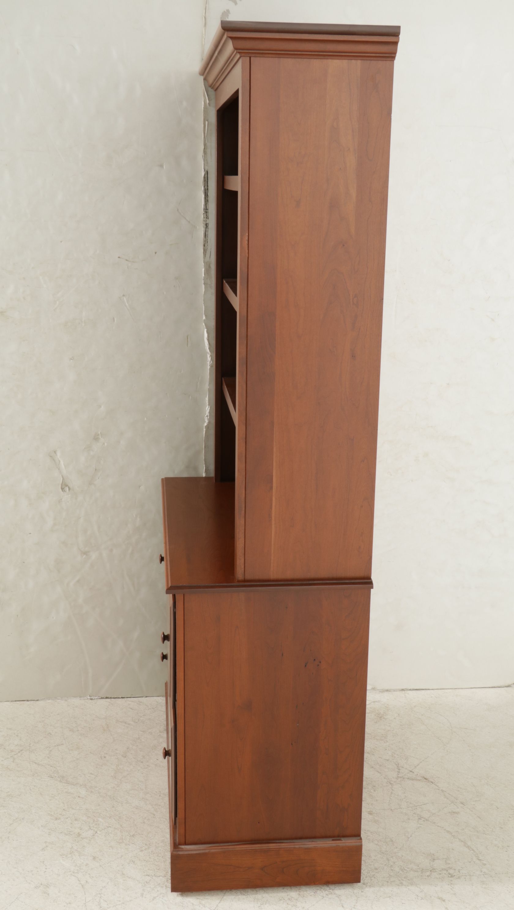 Amish Originals Furniture Cherry Finish Filing Cabinet Bookcase