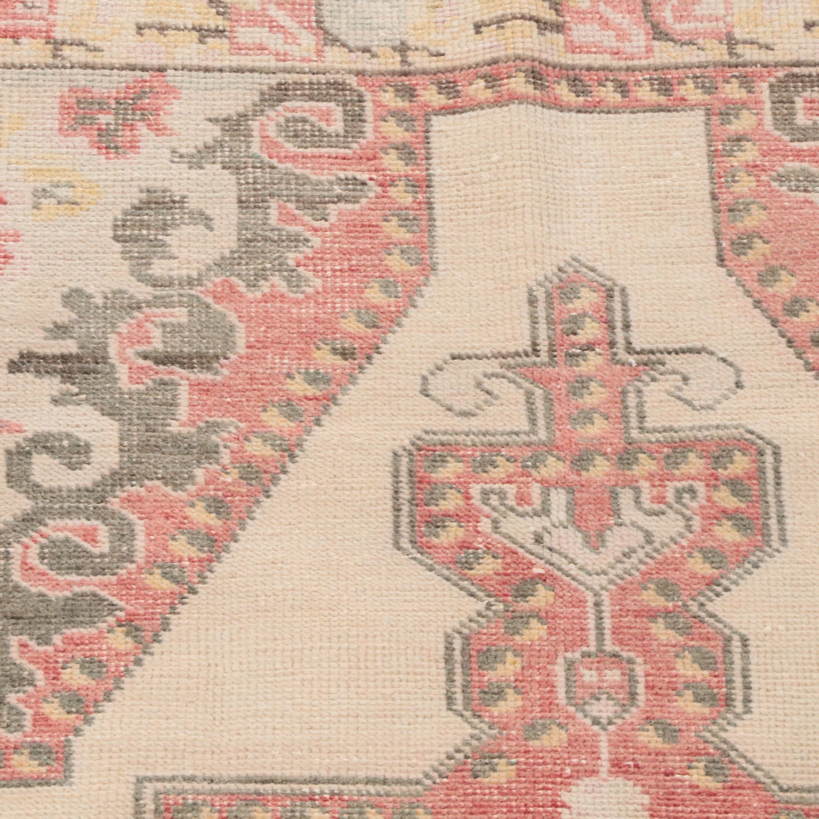 3'11 x 7'4 Hand-Knotted Turkish Oushak Area Rug