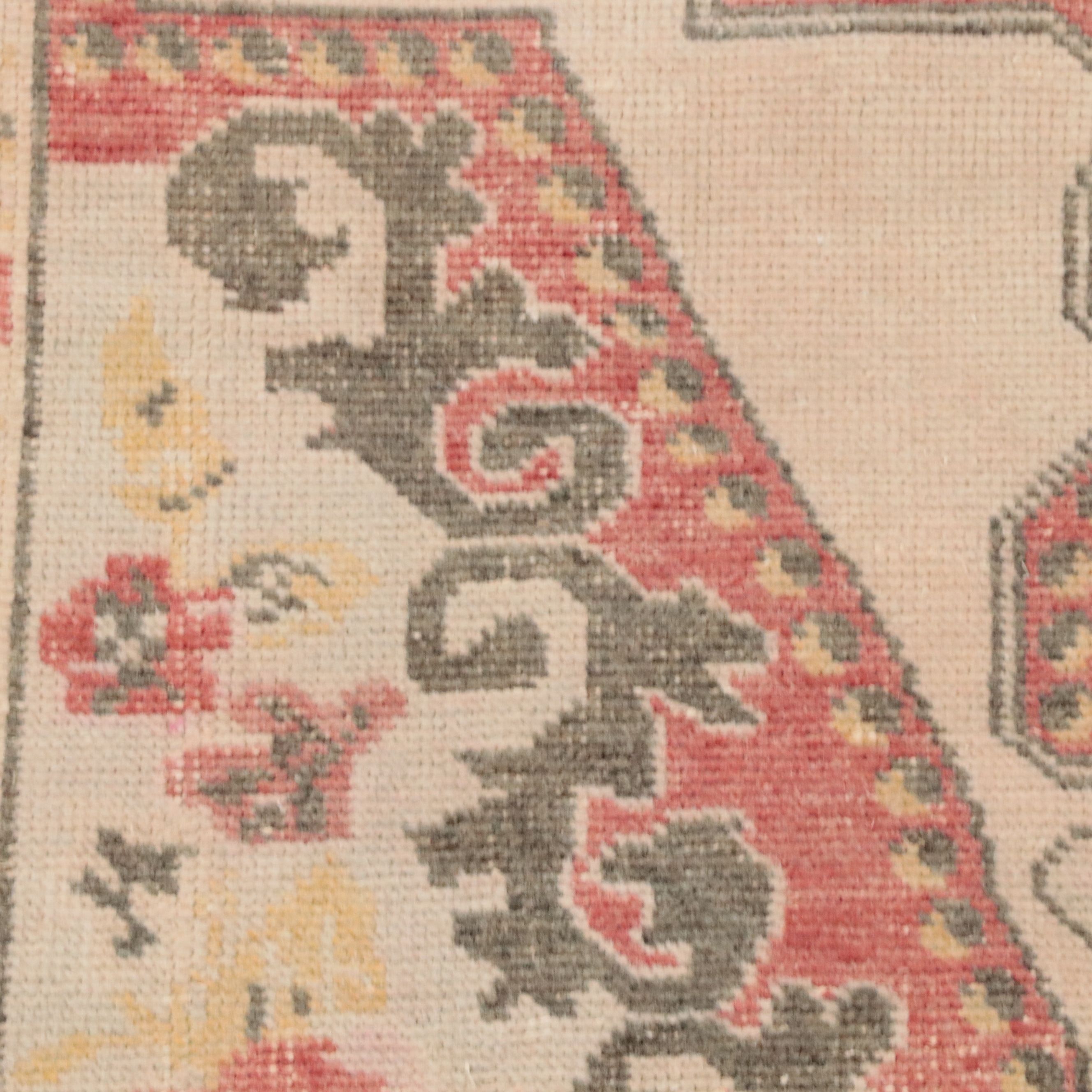 3'11 x 7'4 Hand-Knotted Turkish Oushak Area Rug