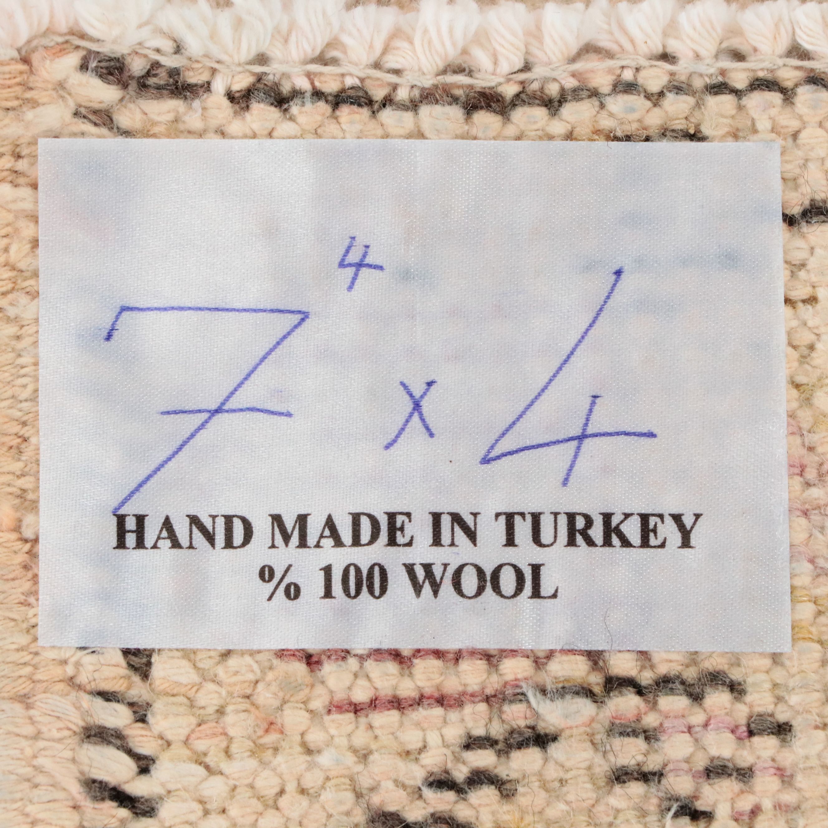 3'11 x 7'4 Hand-Knotted Turkish Oushak Area Rug