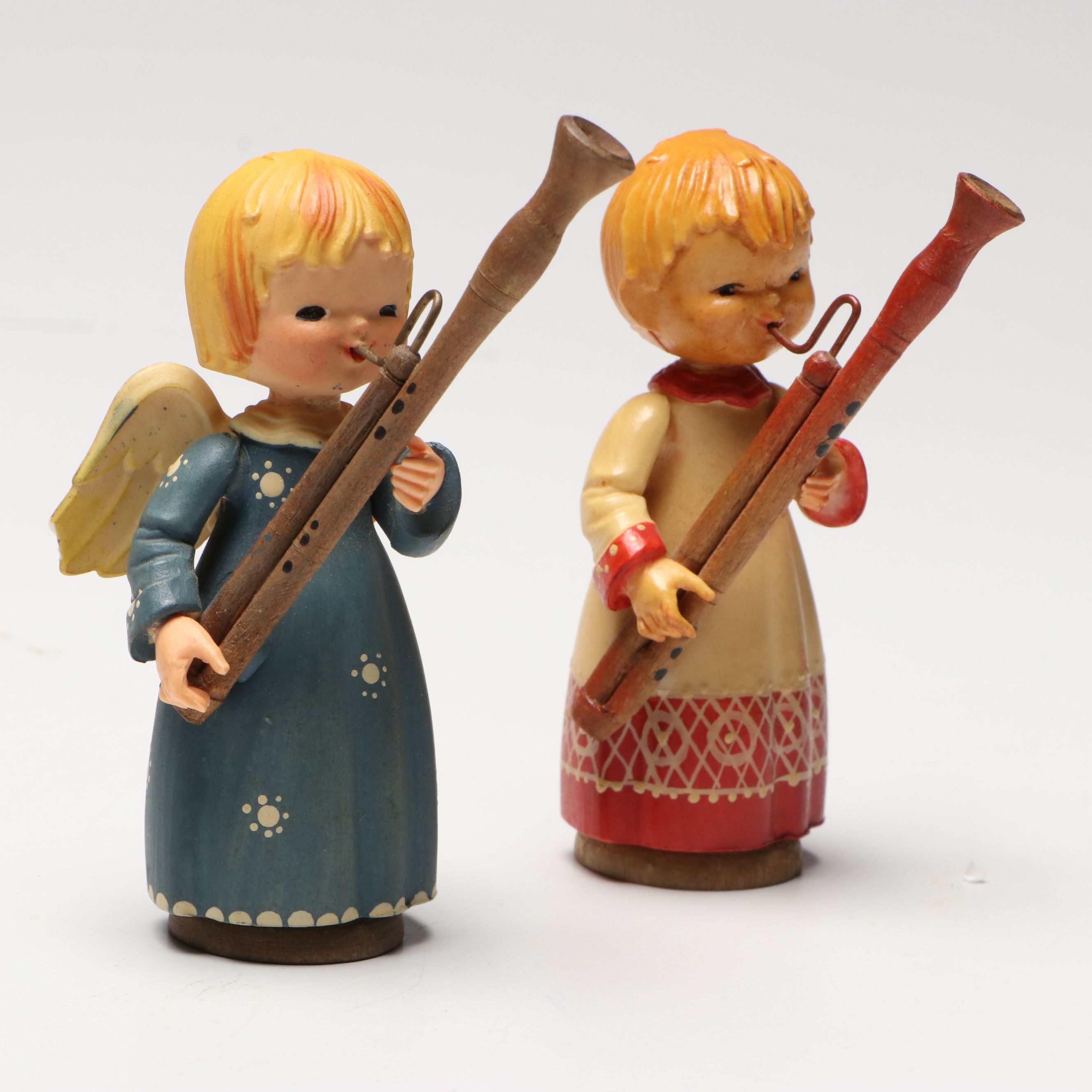 German Putz Nativity Camel with ANRI Italian Carved Wood Angels