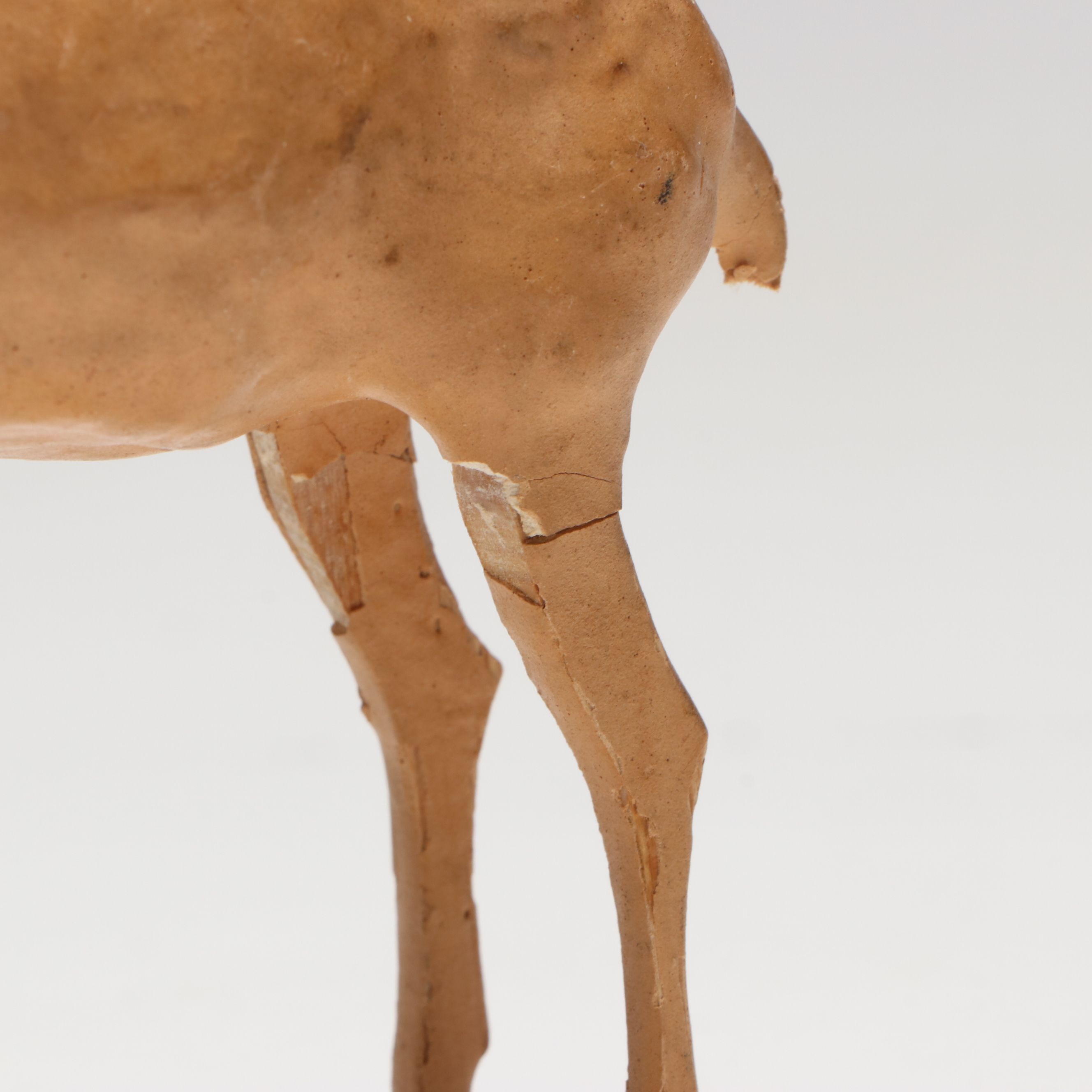 German Putz Nativity Camel with ANRI Italian Carved Wood Angels