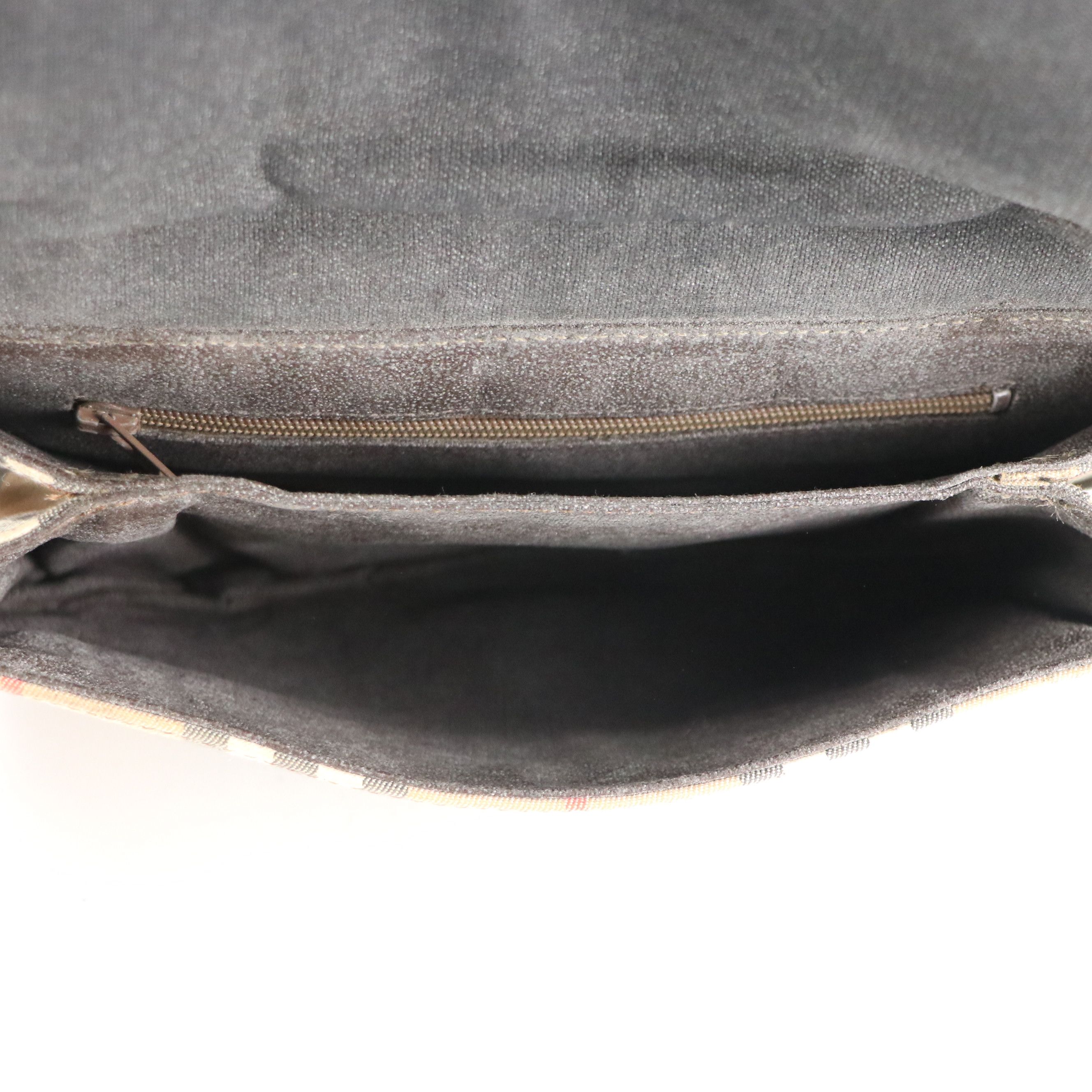 Burberry Front Flap Crossbody Bag in Haymarket Check Canvas and Leather