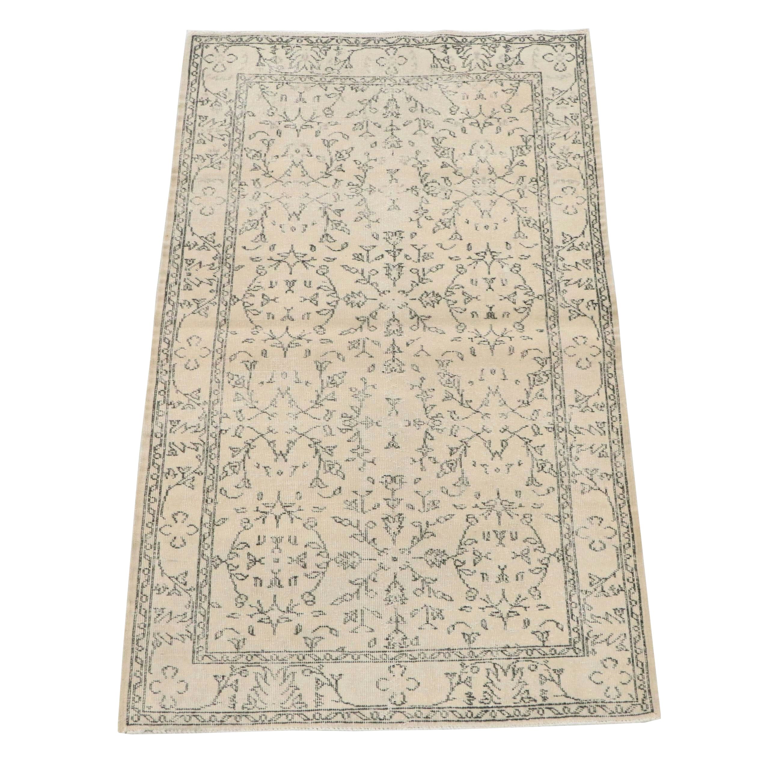 3'11 x 6'9 Hand-Knotted Turkish Oushak Area Rug