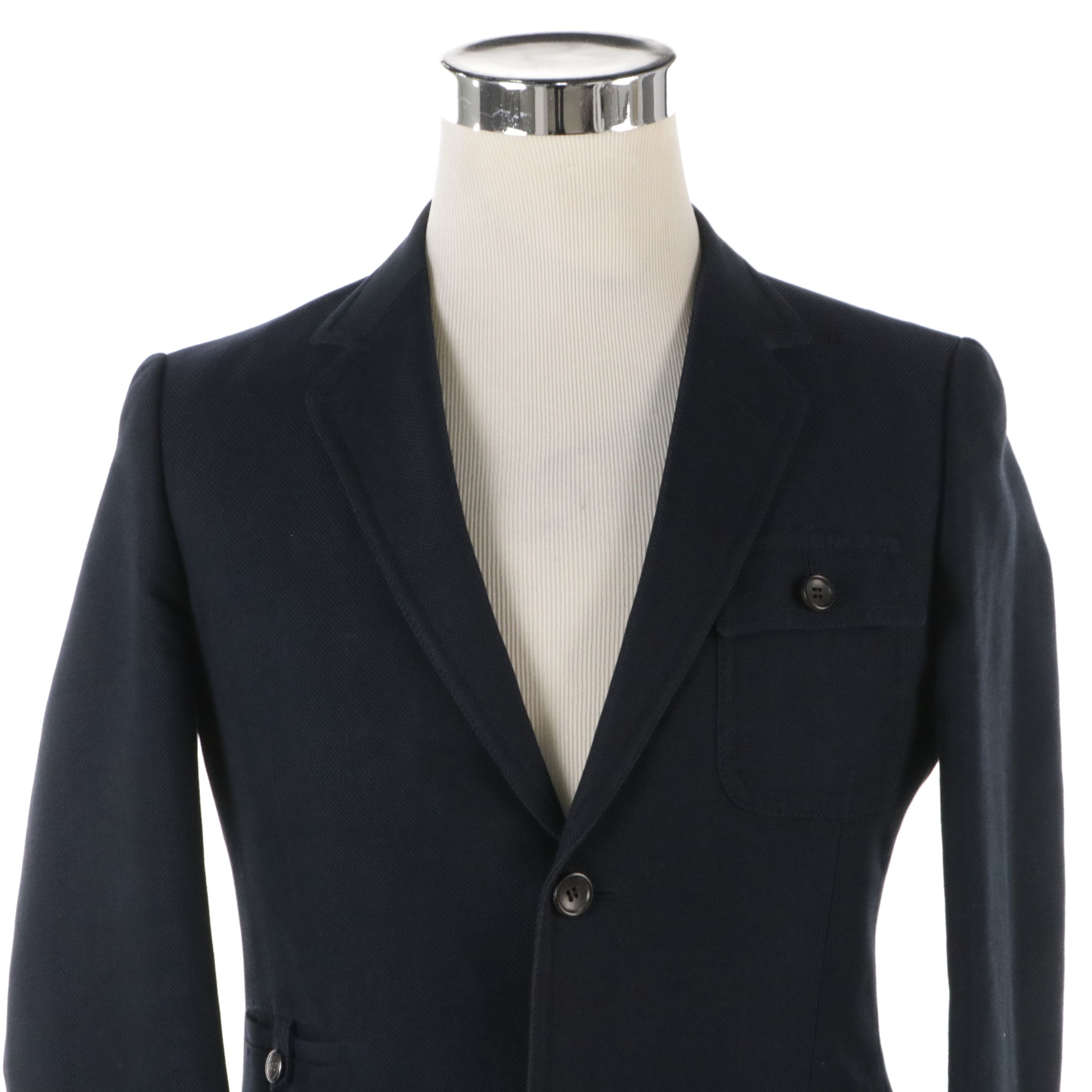 Men's Gucci Sport Coat in Navy Cotton Canvas