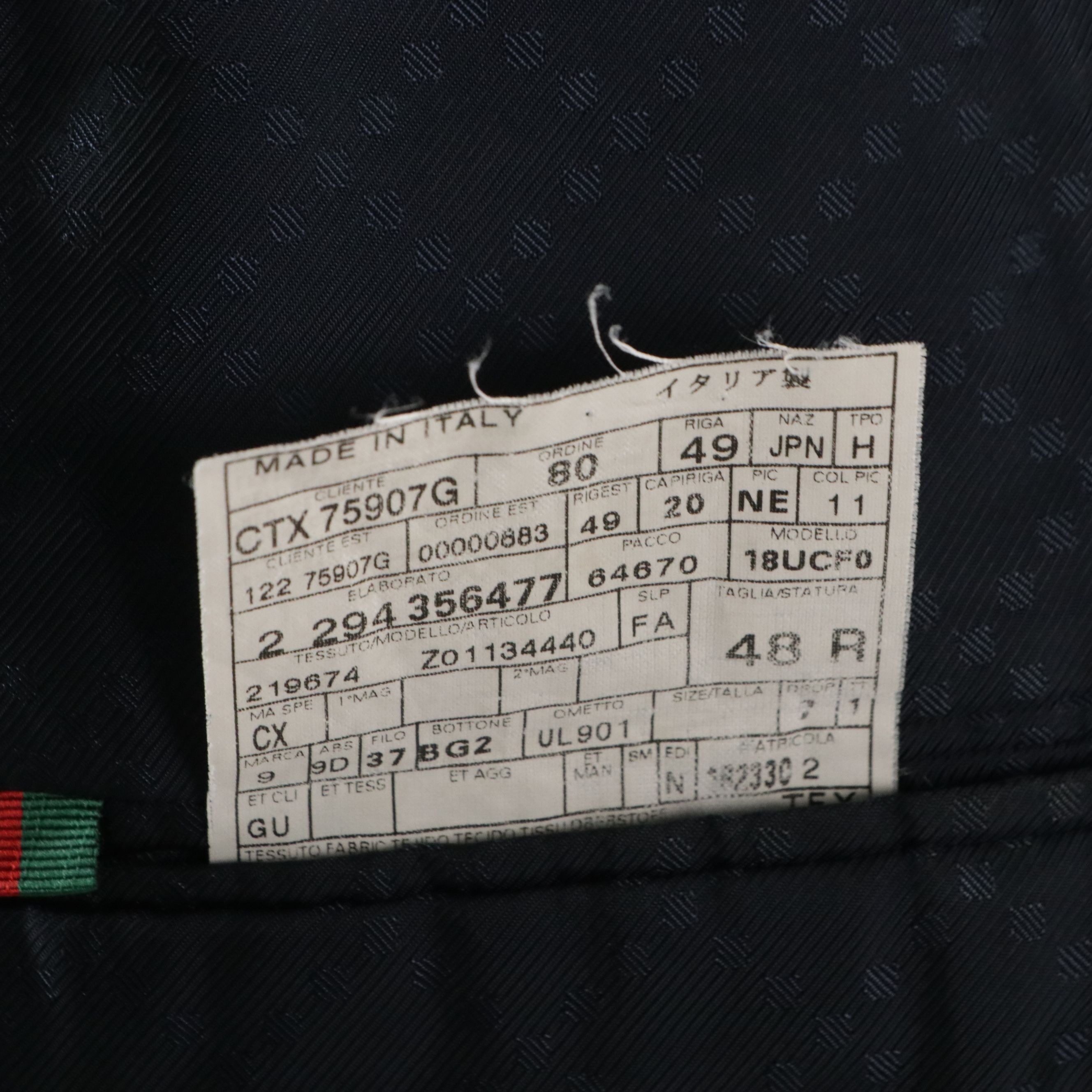 Men's Gucci Sport Coat in Navy Cotton Canvas