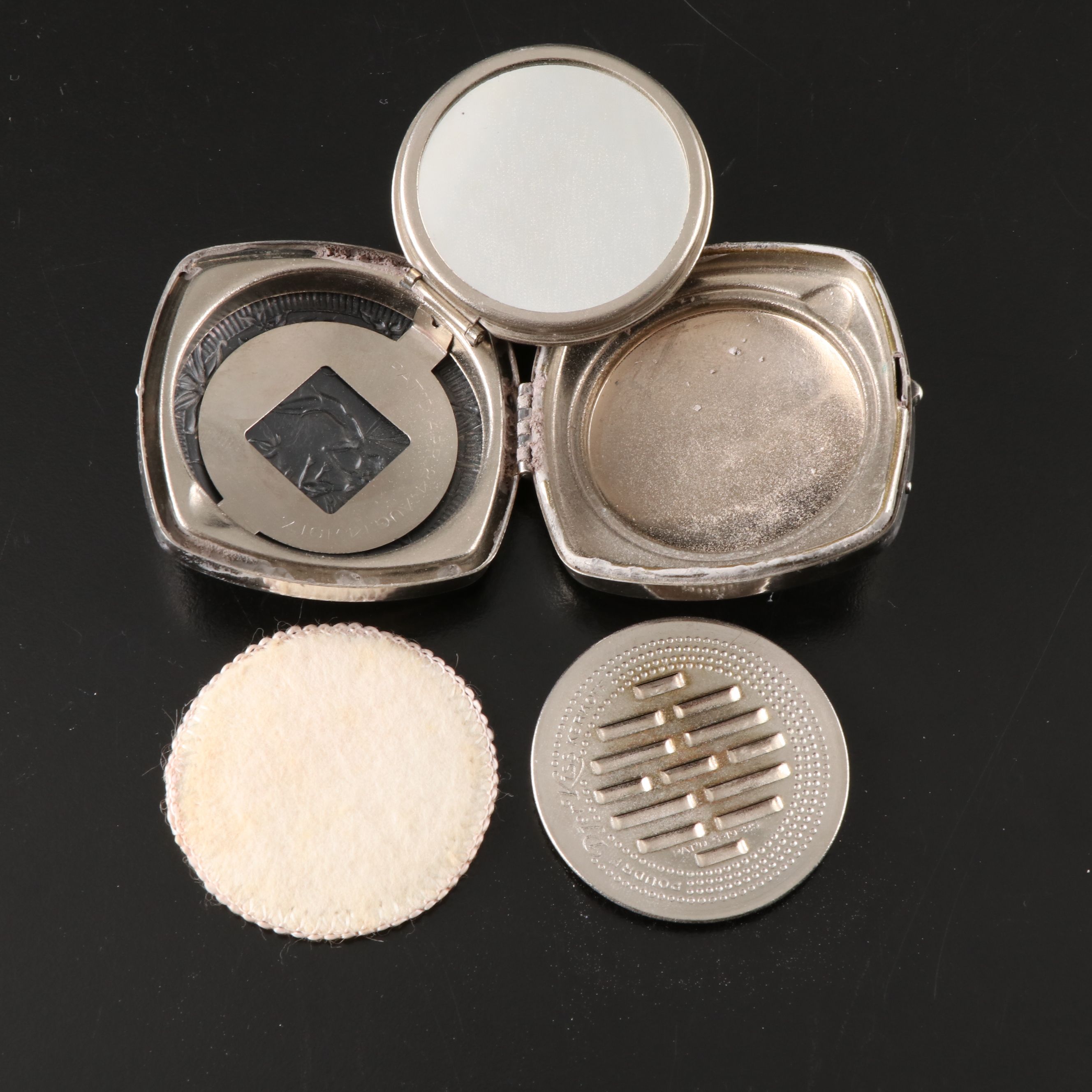 Djer-Kiss Fairy Embossed Sterling Silver Compact and Other Victorian Accessories