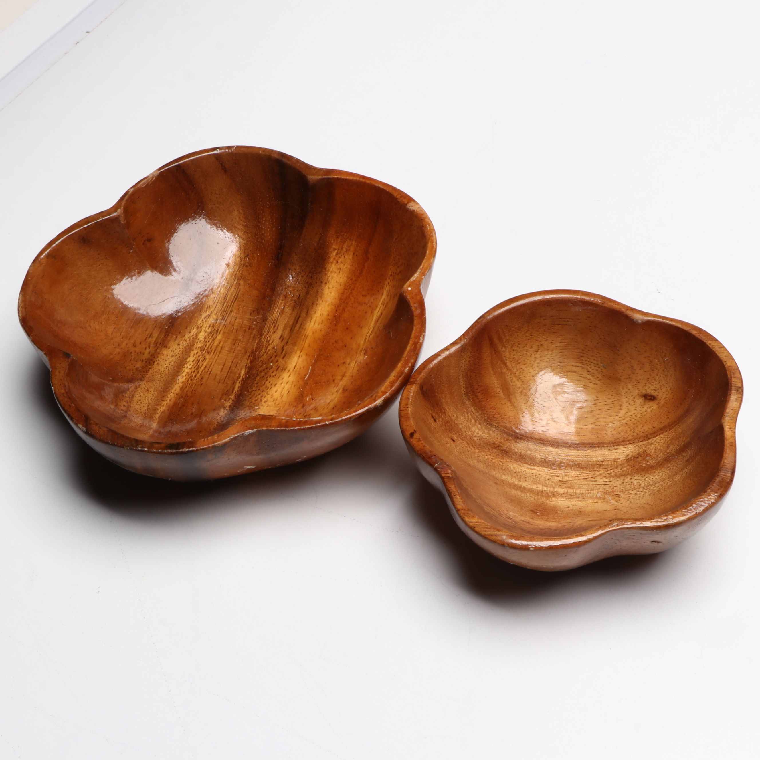 Carved Monkey Pod and Mango Wood Serving, Salad, and Other Bowls