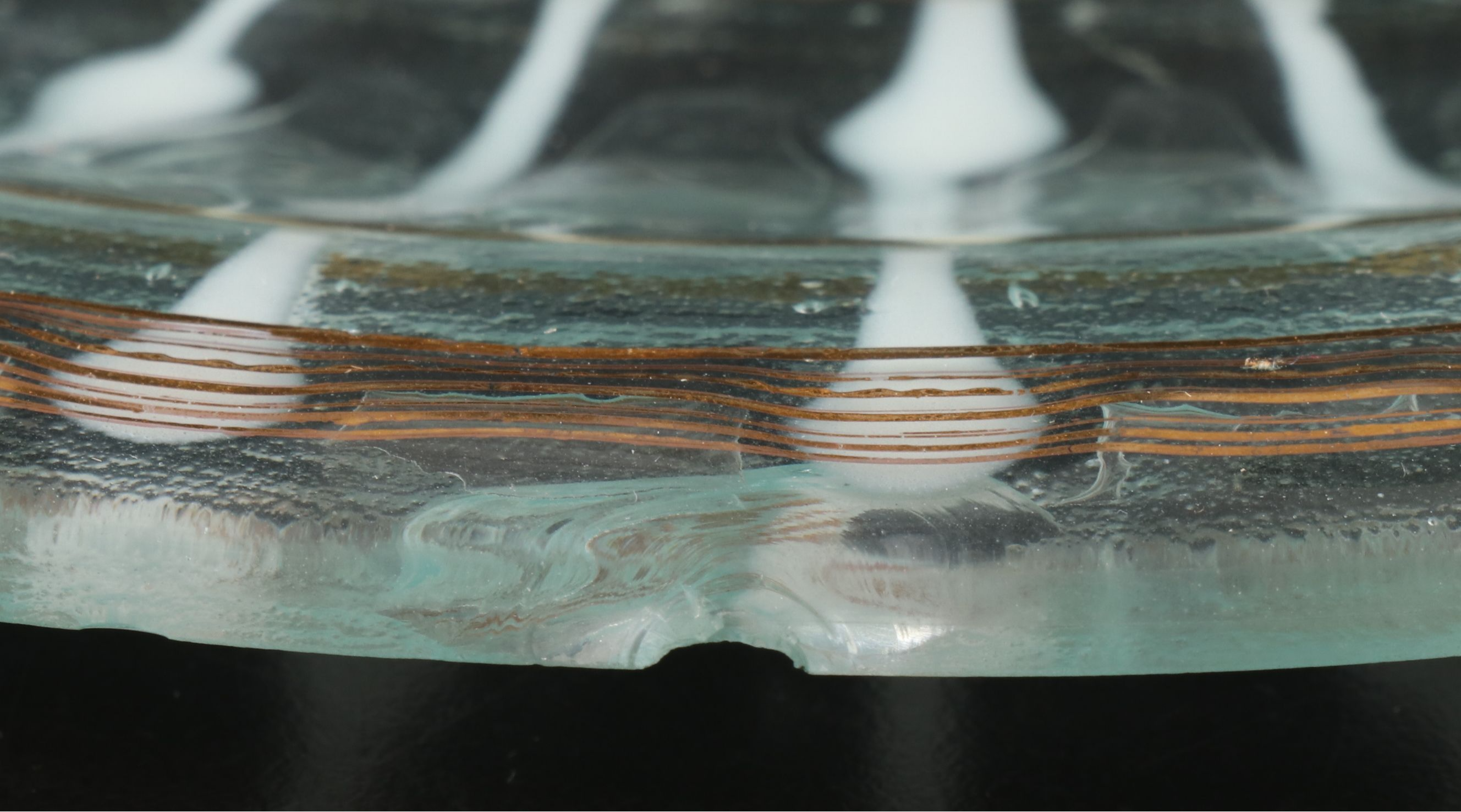 Higgins Fused Art Glass Rectangular Bowl and Plate, Late 20th Century