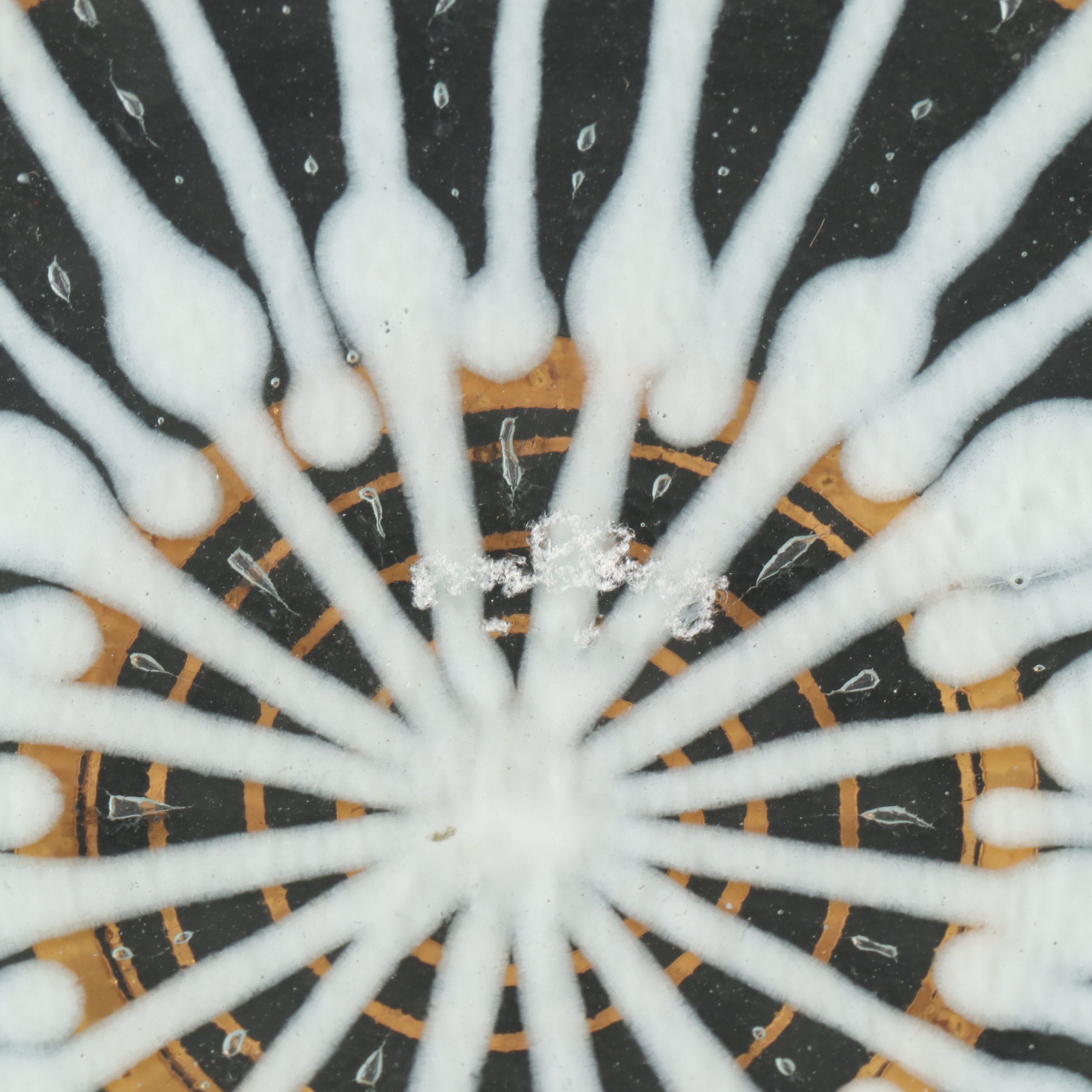 Higgins Fused Art Glass Rectangular Bowl and Plate, Late 20th Century