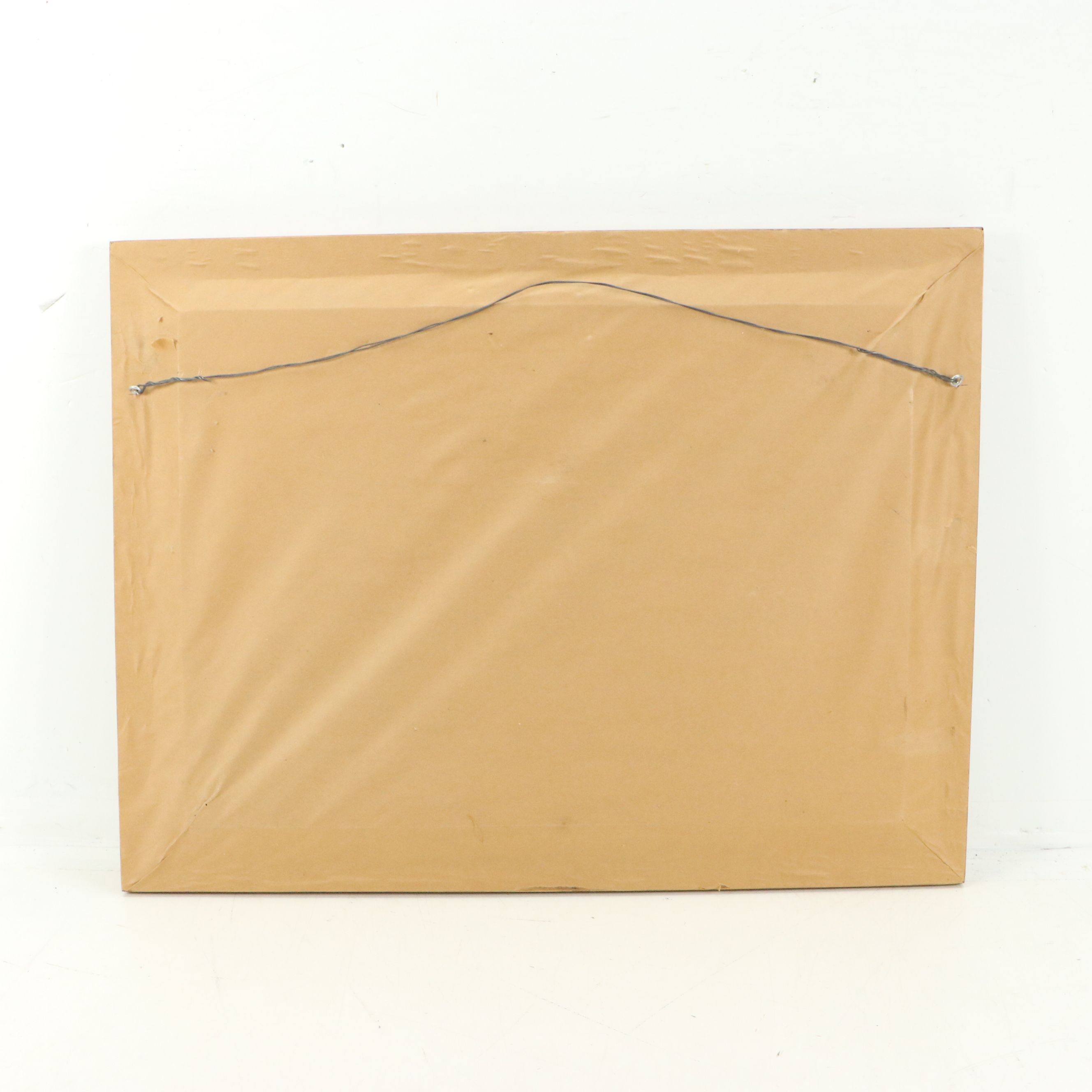 Oil Pastel Scene of American Southwest-Style Architecture, 1992