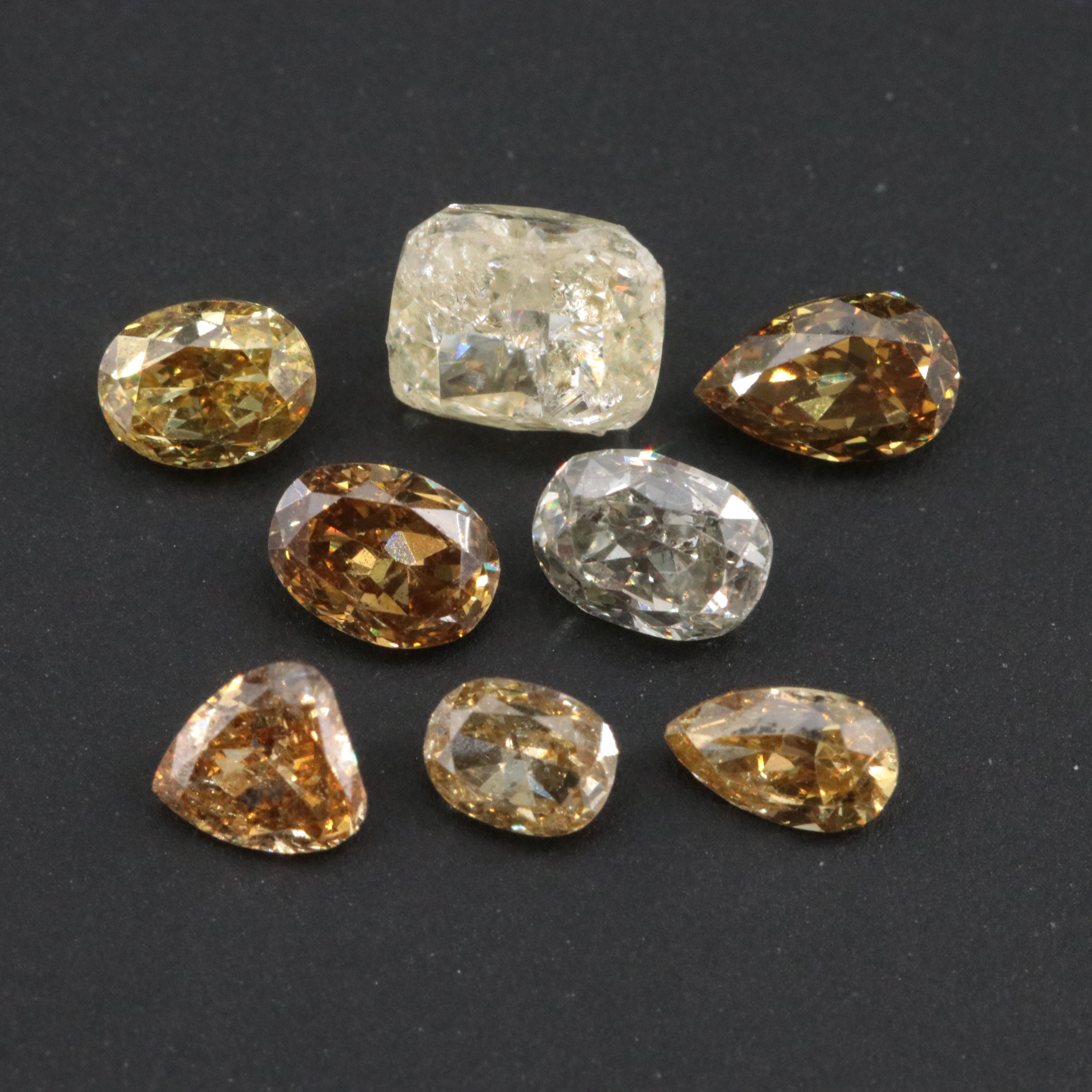 Loose 1.56 CTW Diamond Lot Including Fancy Color