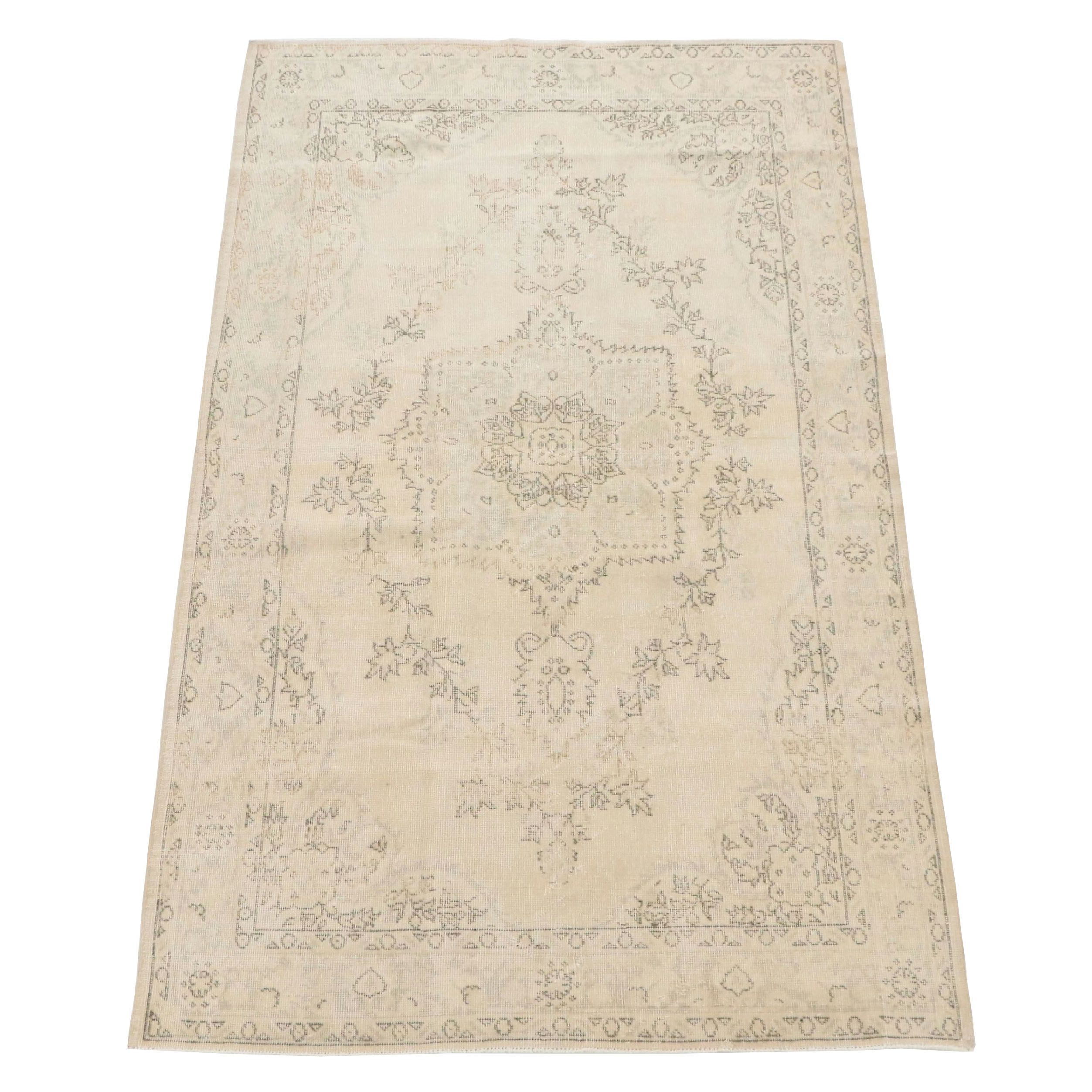 5' x 8'7 Hand-Knotted Turkish Oushak Style Area Rug