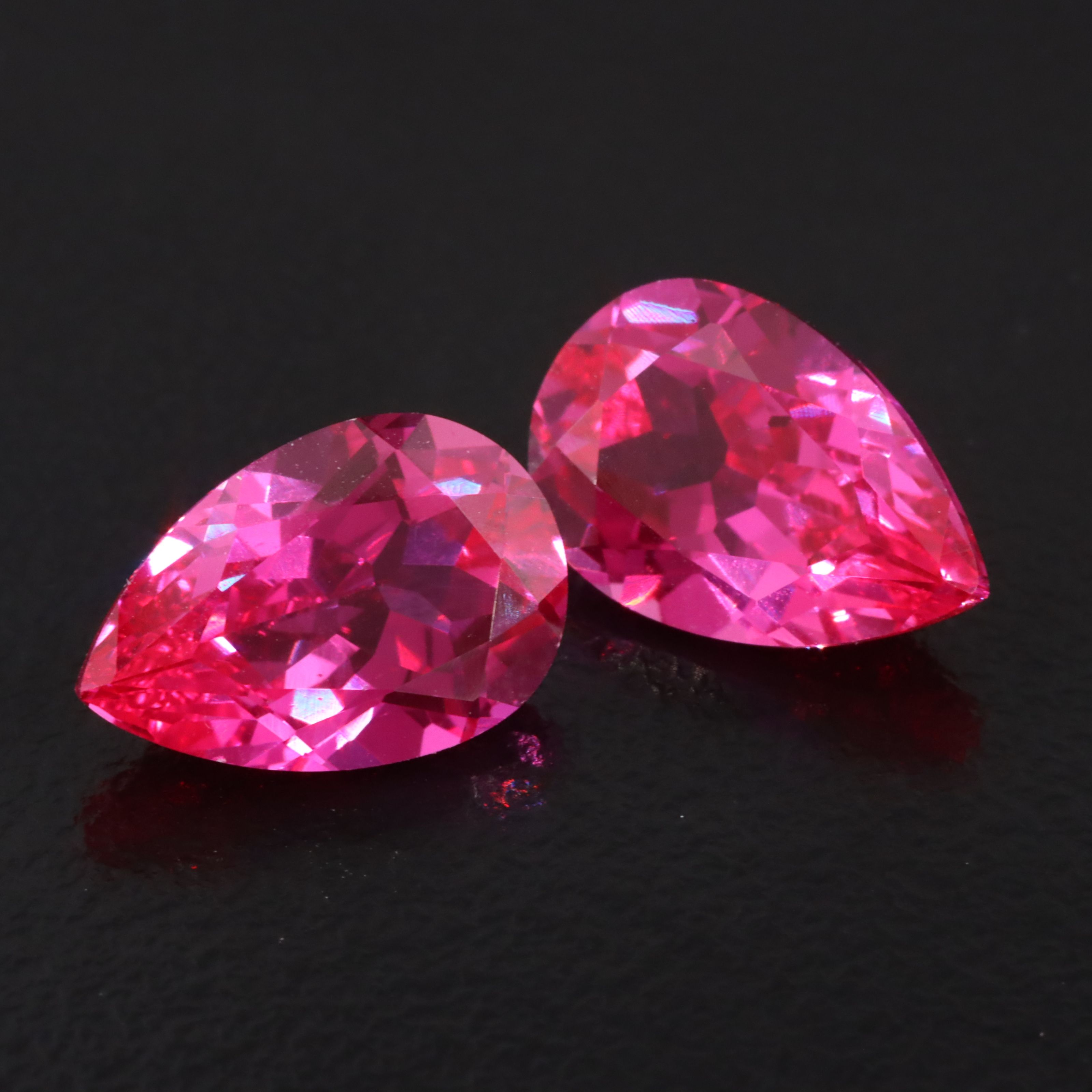 Loose 8.17 CTW Matched Pair of Lab Grown Rubies