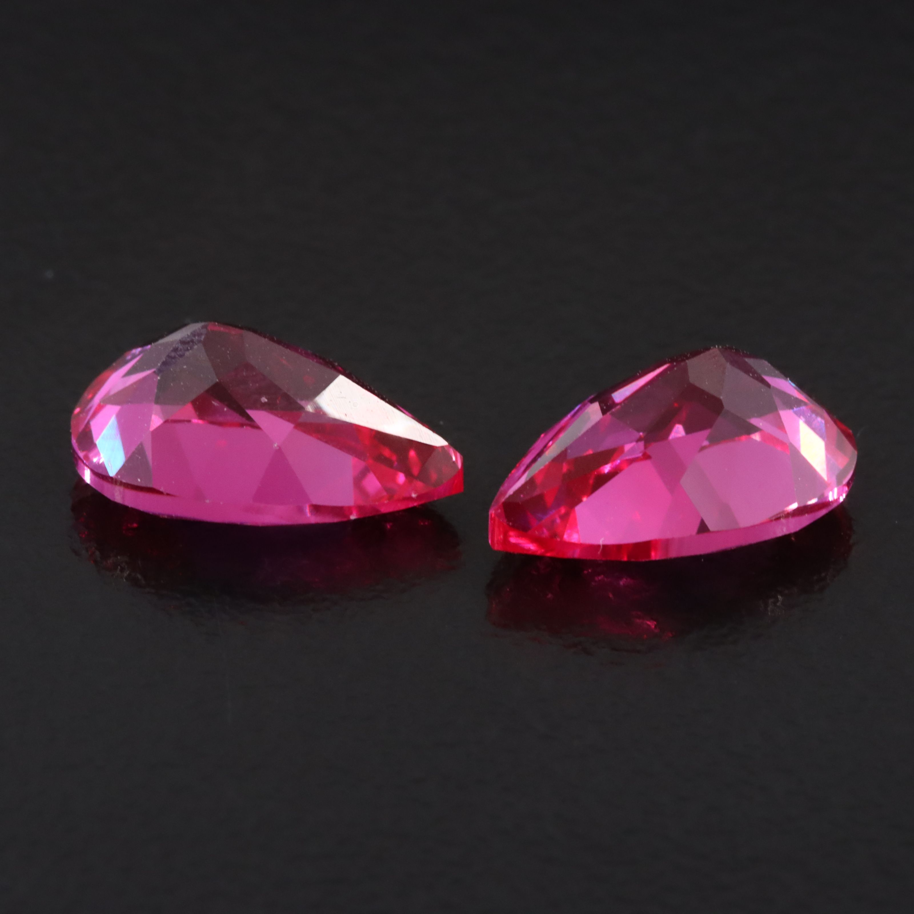 Loose 8.17 CTW Matched Pair of Lab Grown Rubies