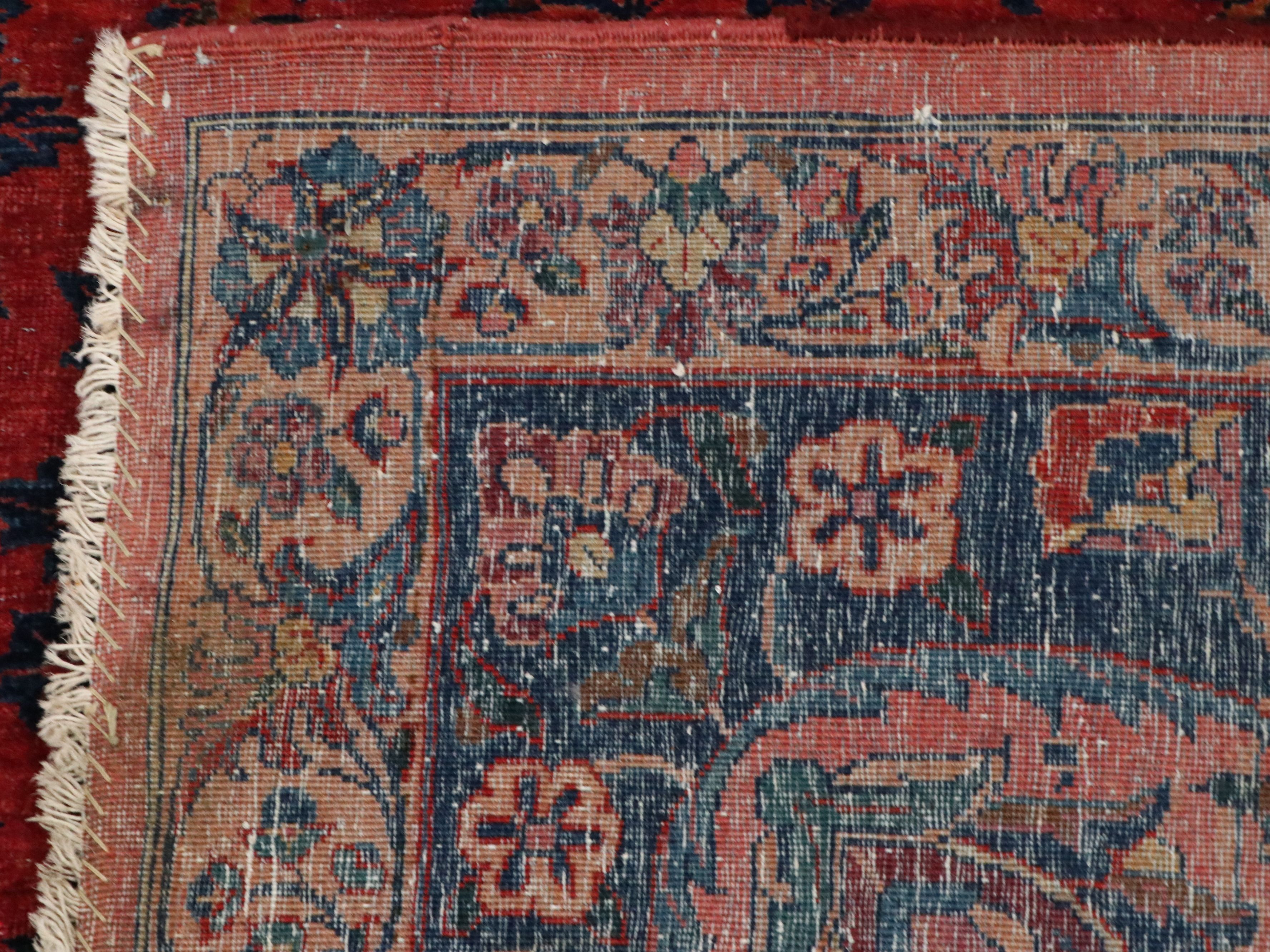 Antique 10'1 x 18'4 Hand-Knotted Persian Sarouk Room-Sized Rug