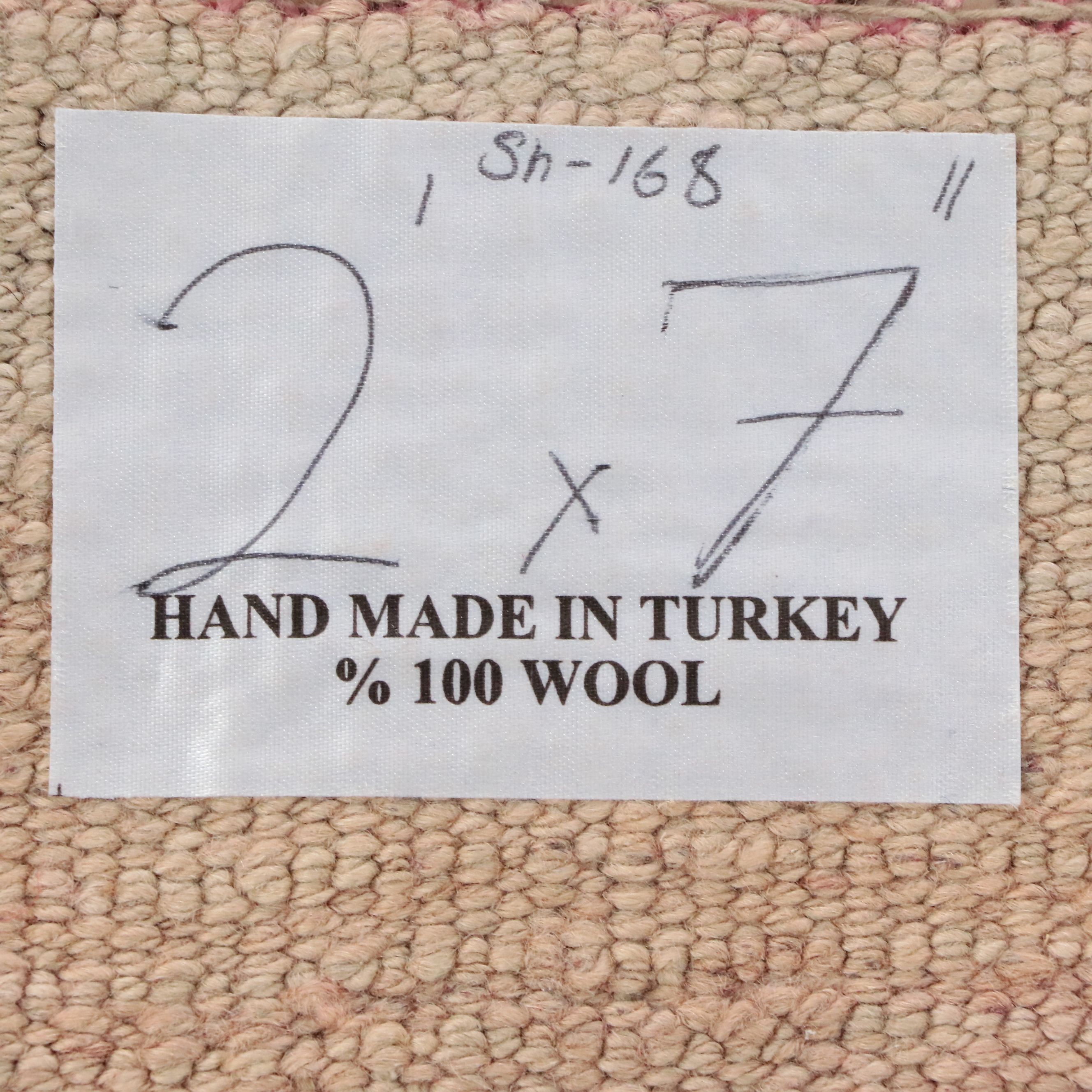 2'2 x 7'11 Hand-Knotted Turkish Anatolian Carpet Runner