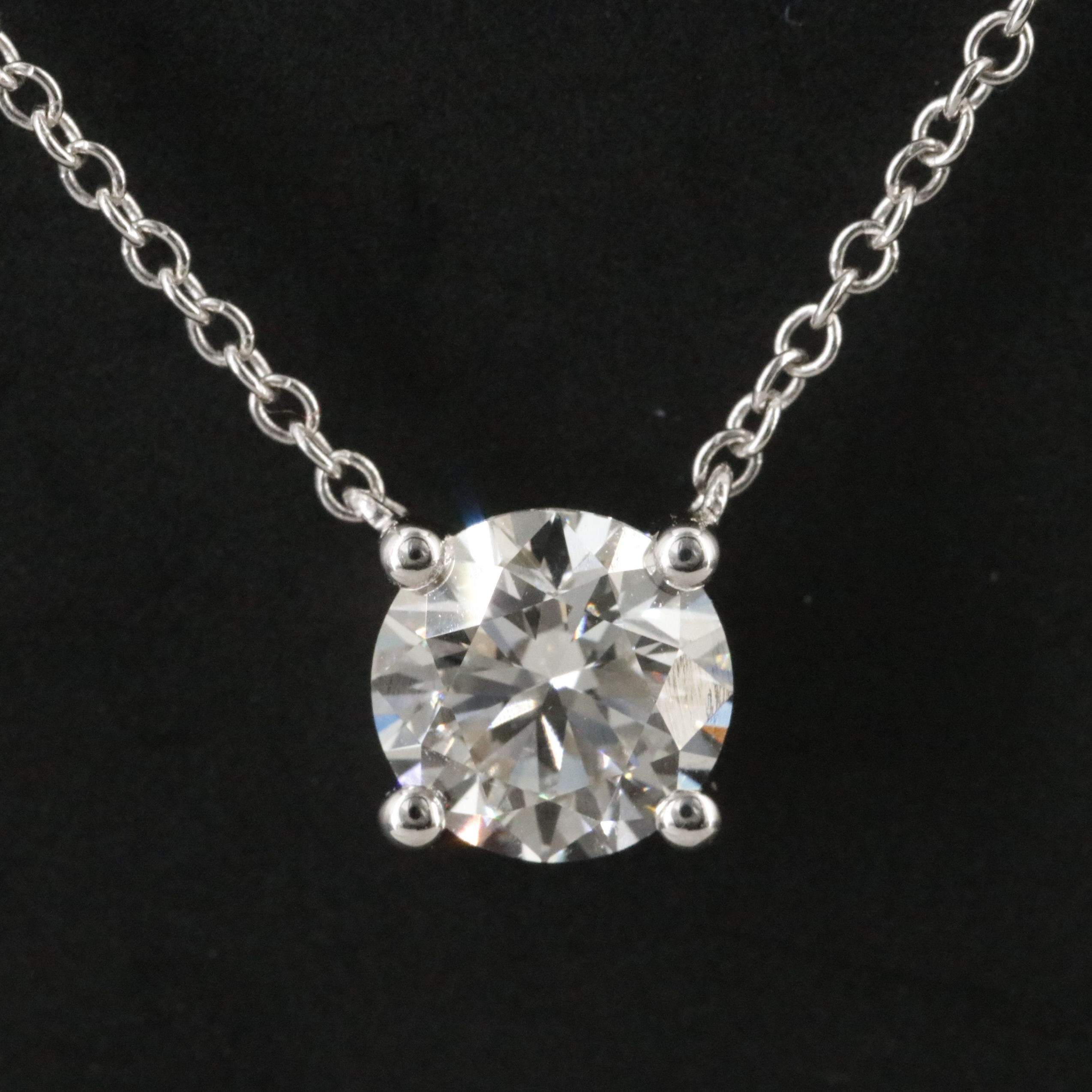14K 1.06 CT Lab Grown Diamond Solitaire Necklace with Online IGI Report