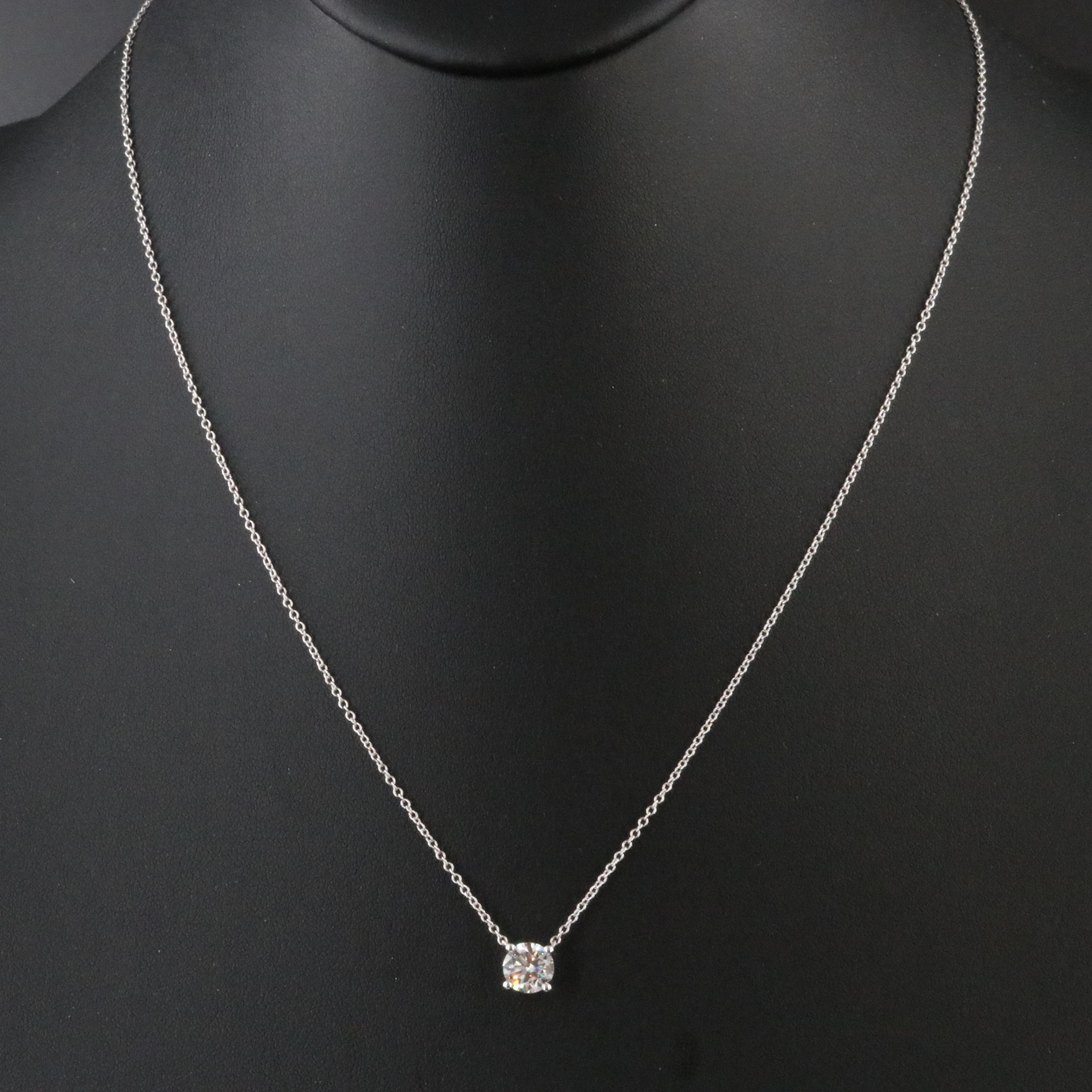 14K 1.06 CT Lab Grown Diamond Solitaire Necklace with Online IGI Report