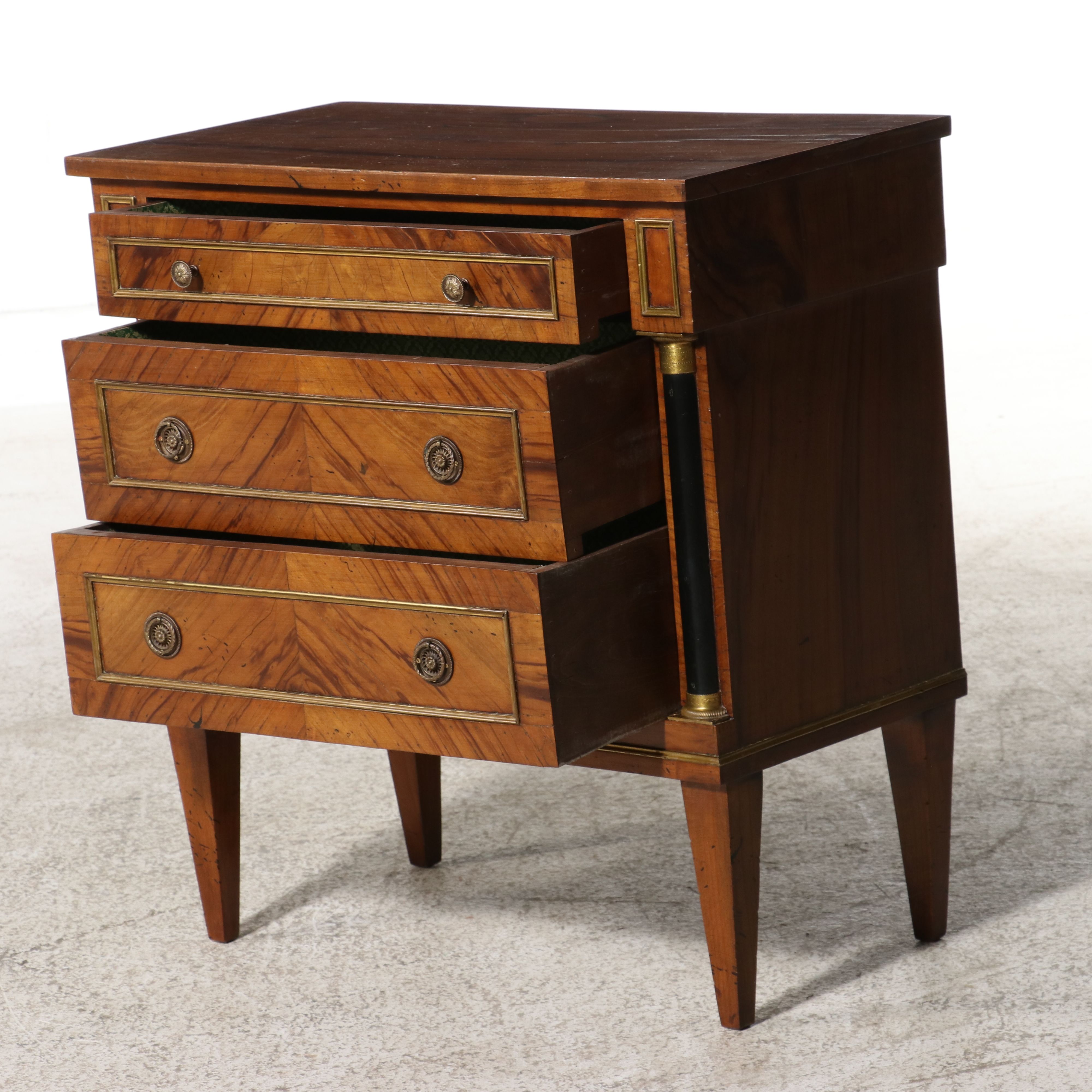 Continental Empire Style Three-Drawer Commode