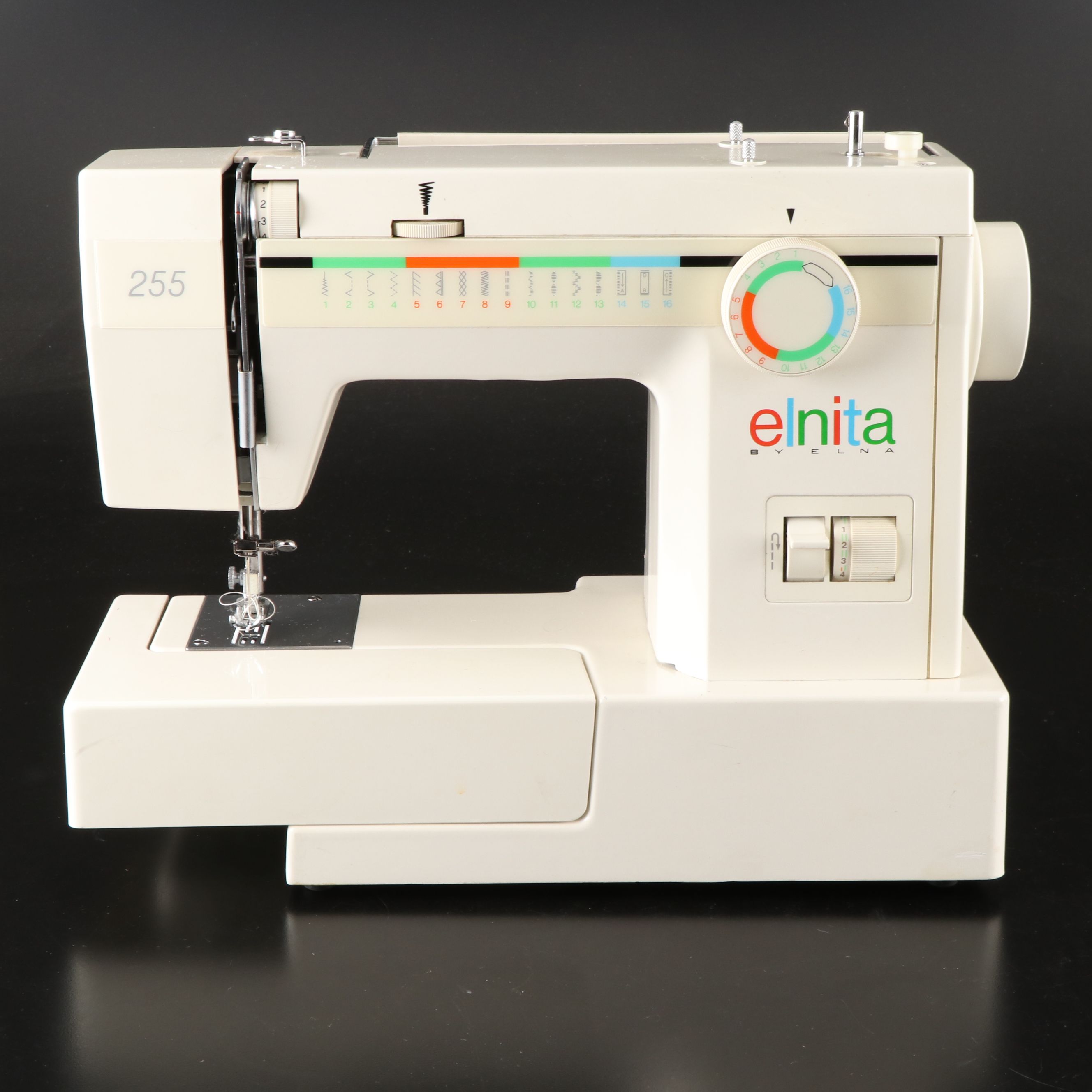 Elna Elnita 225 Electric Sewing Machine with Carrying Case, 1990s