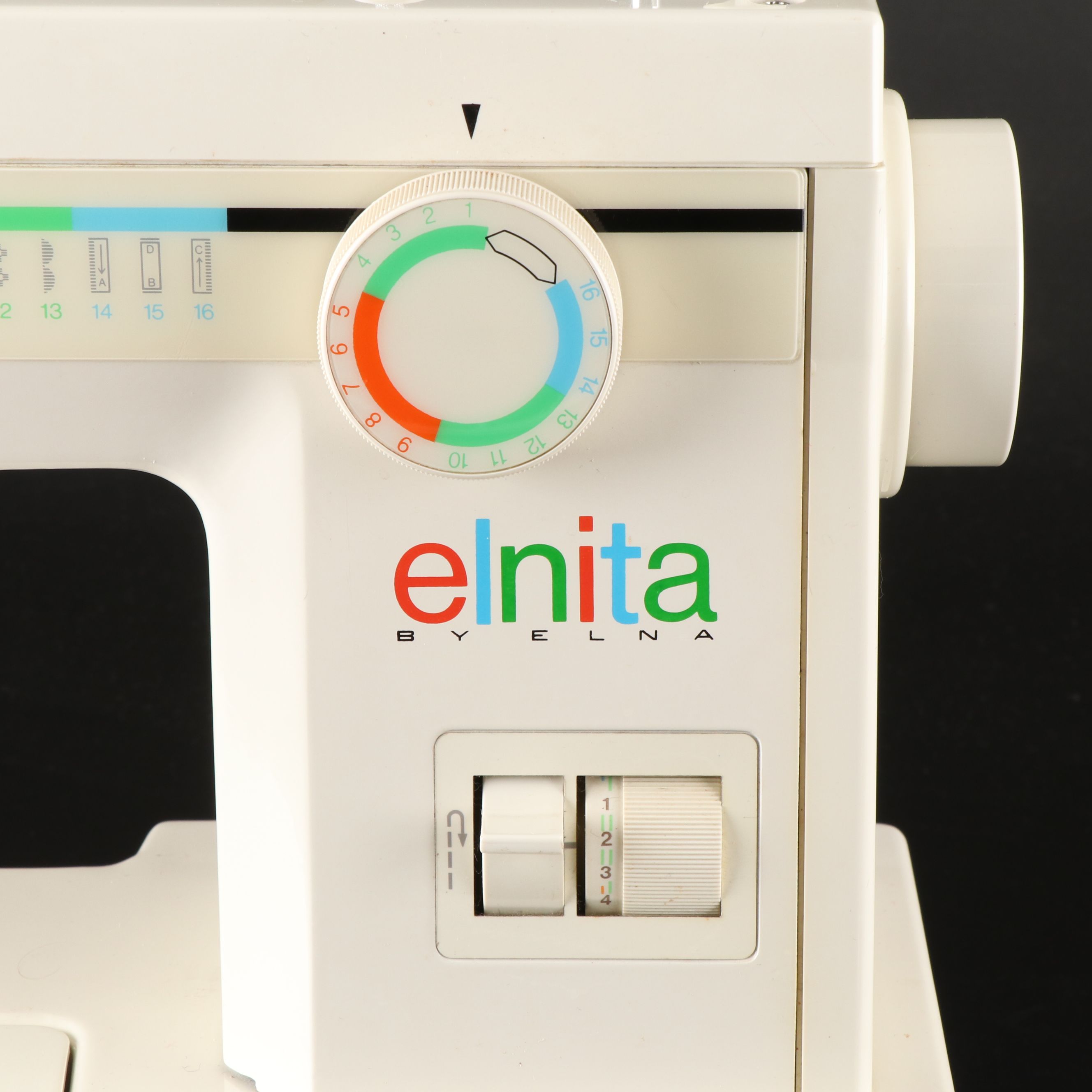 Elna Elnita 225 Electric Sewing Machine with Carrying Case, 1990s