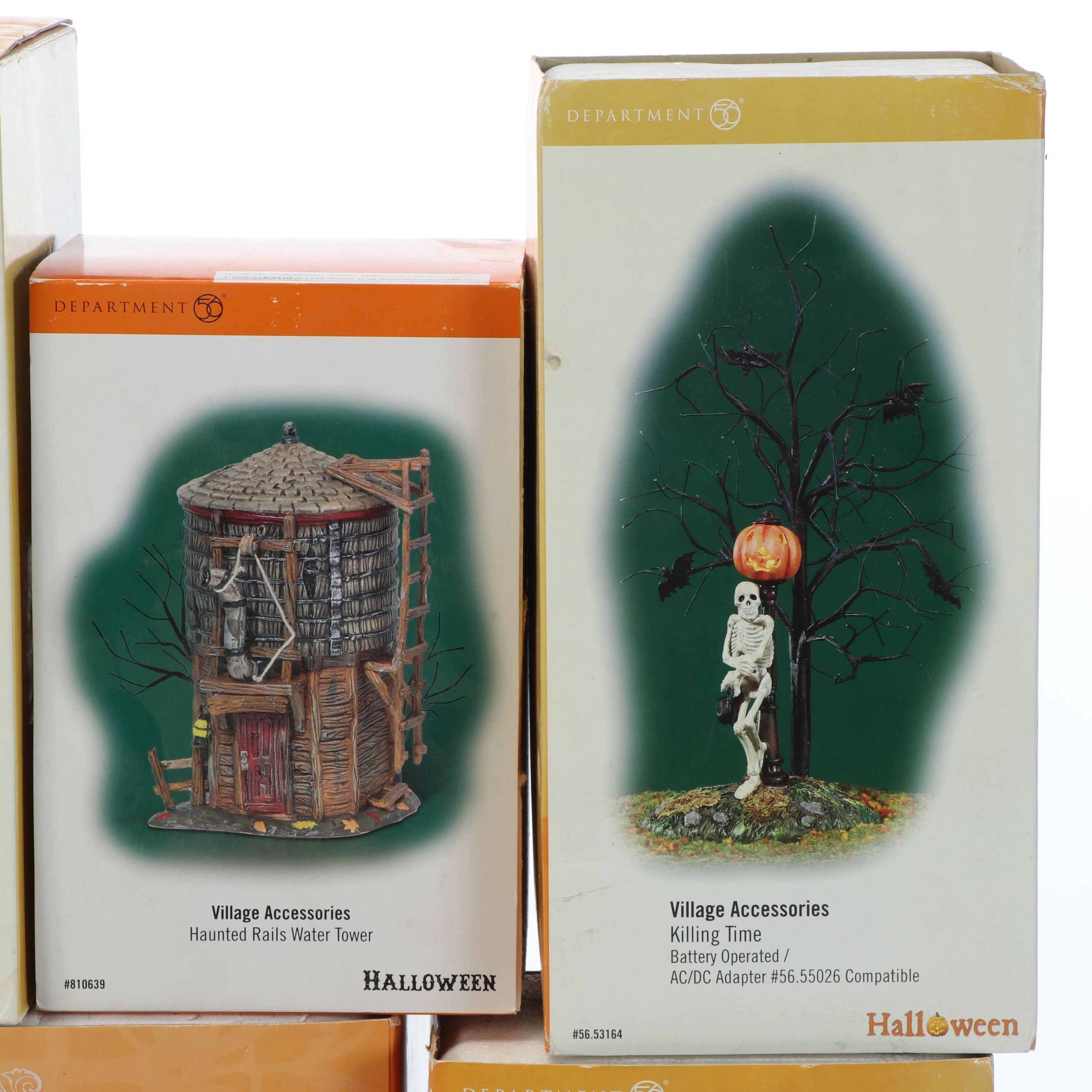 Snow Village Halloween 10th Anniversary "Rickety Railroad Station" with More Set