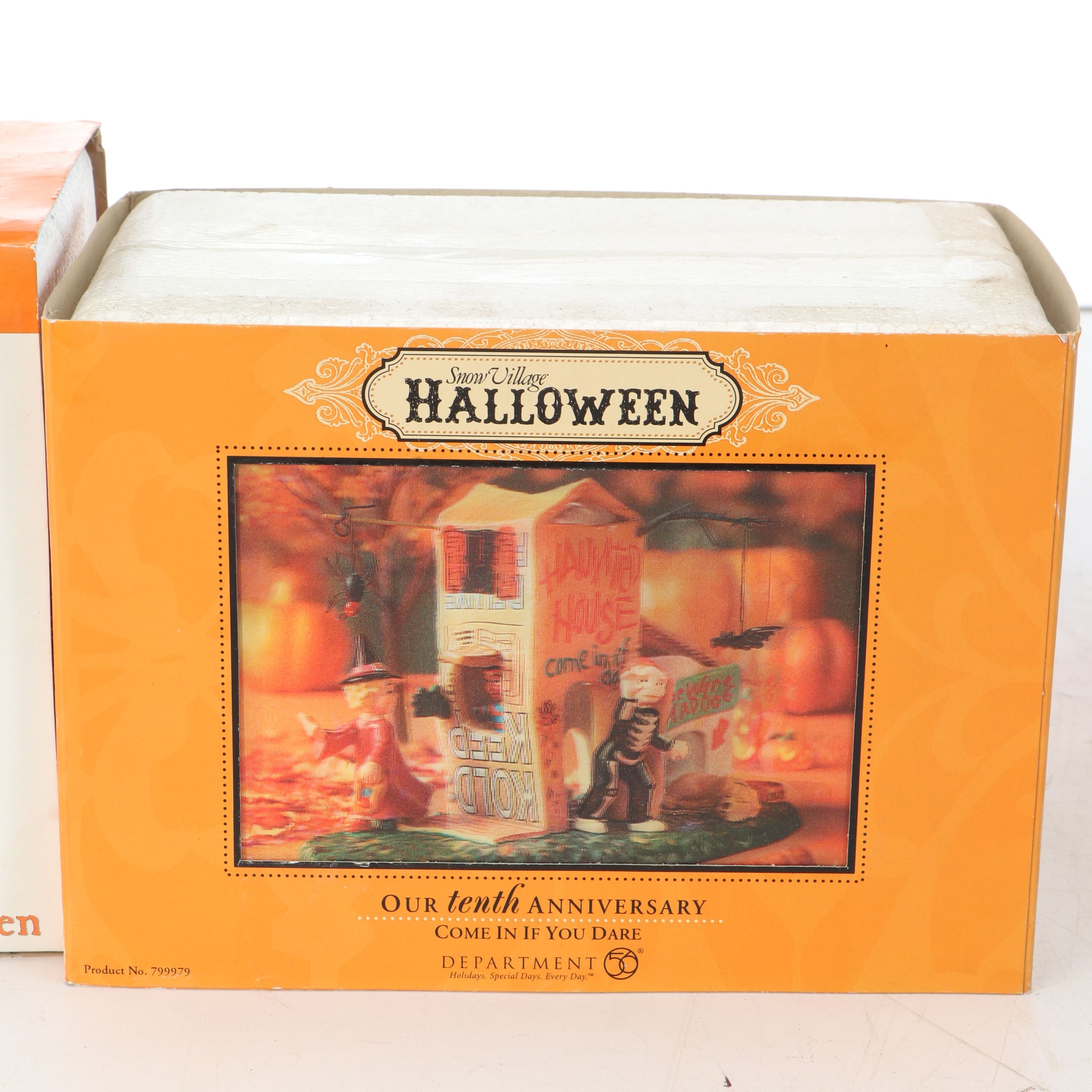 Snow Village Halloween 10th Anniversary "Rickety Railroad Station" with More Set