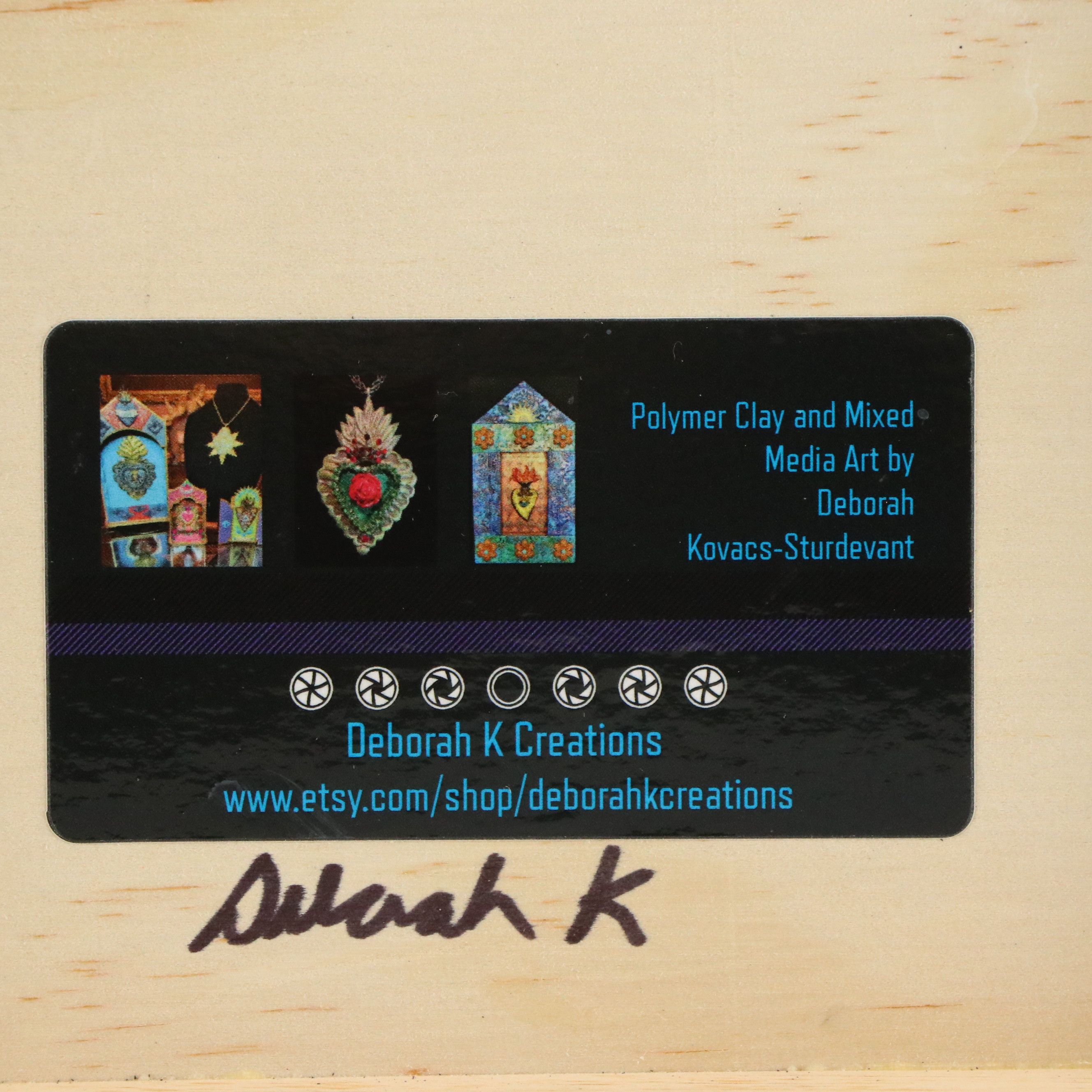 Deborah Kovacs-Sturdevant Mixed Media Assemblage "Anatomical Heart with Flowers"